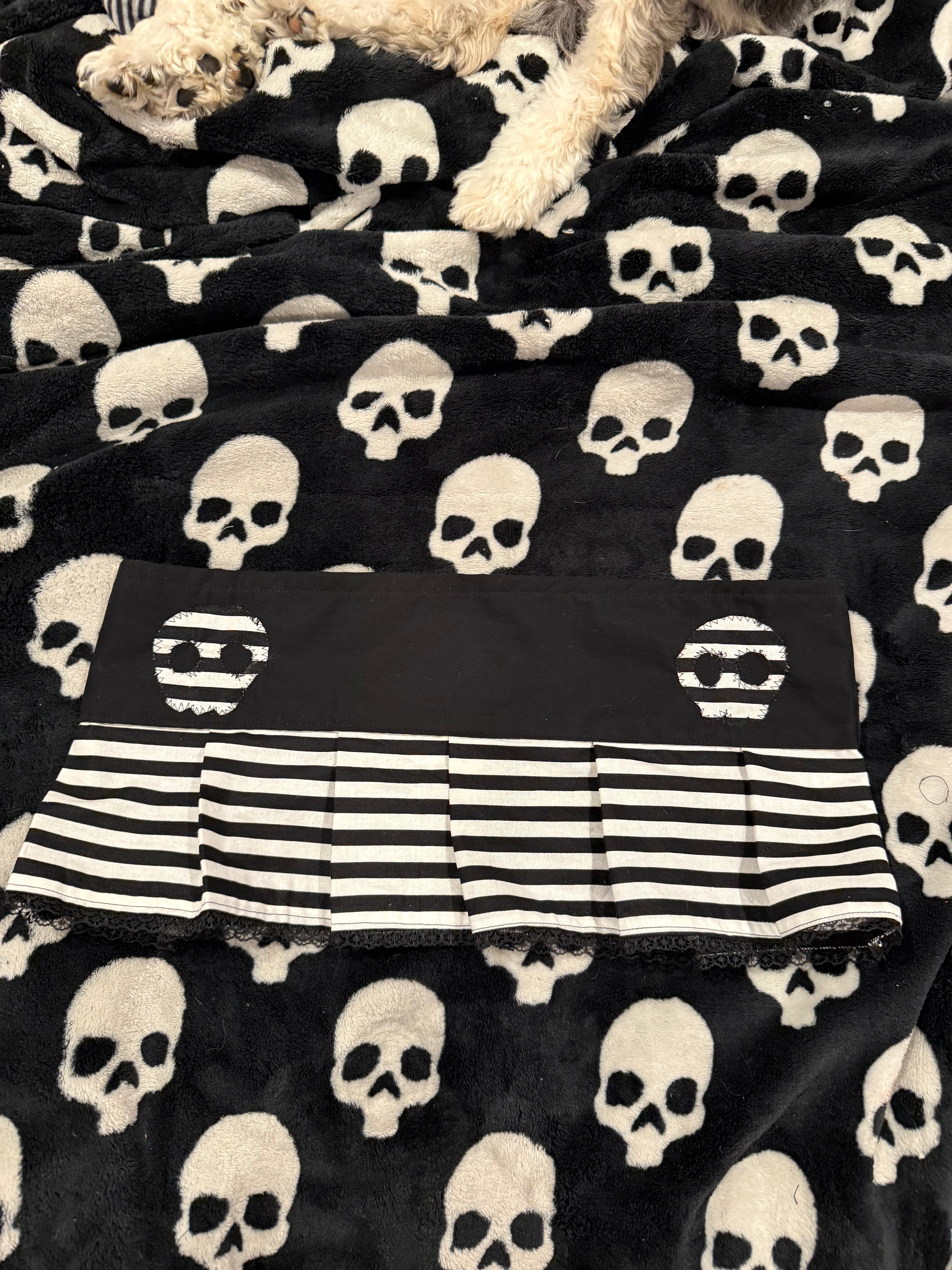 striped skull skirt size m