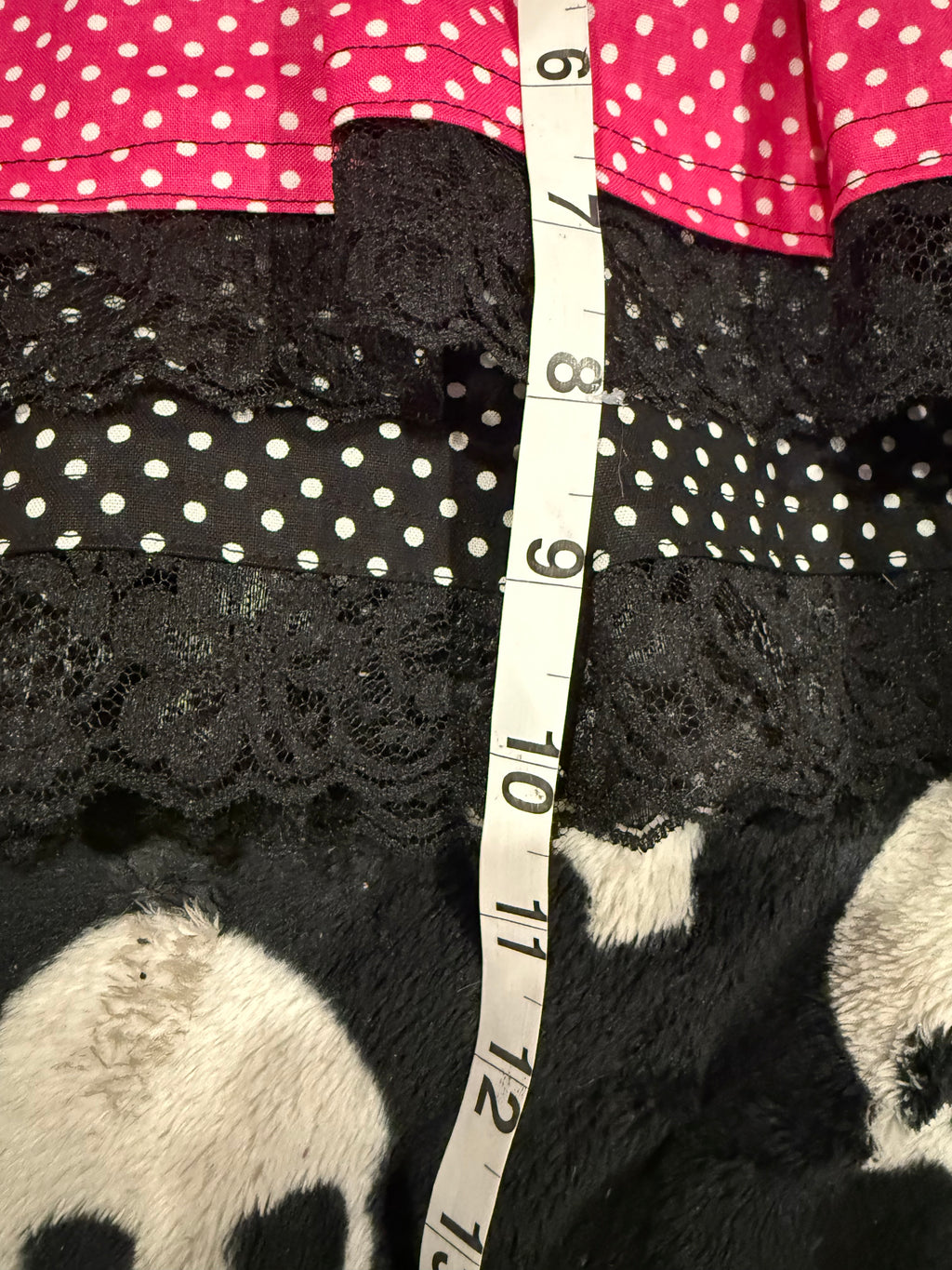 double layered polka dot lace up skirt size xs/s