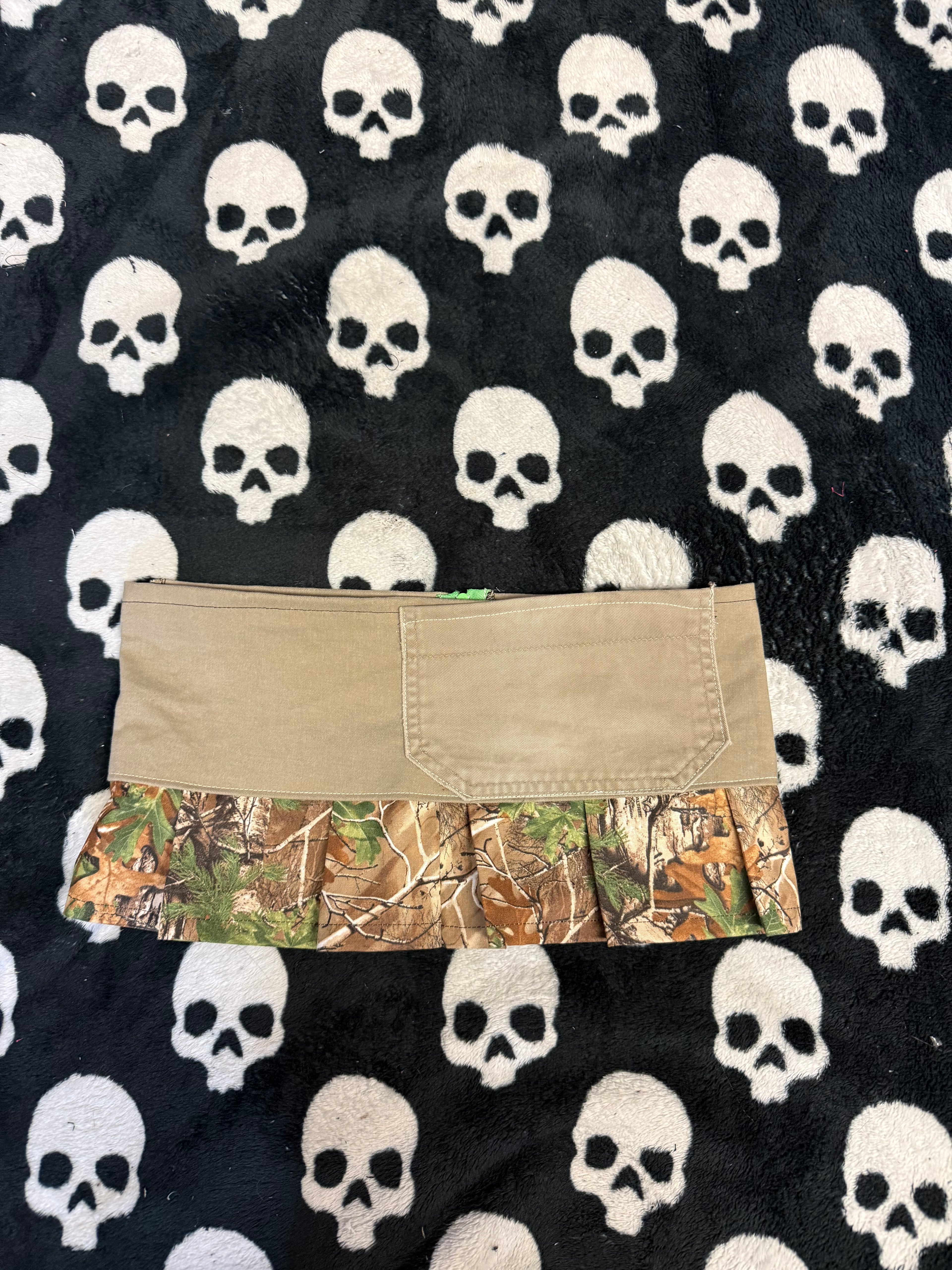 tan pocket camo skirt size xxs