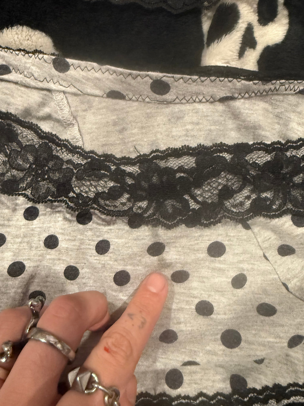 polka dot lace set size xs