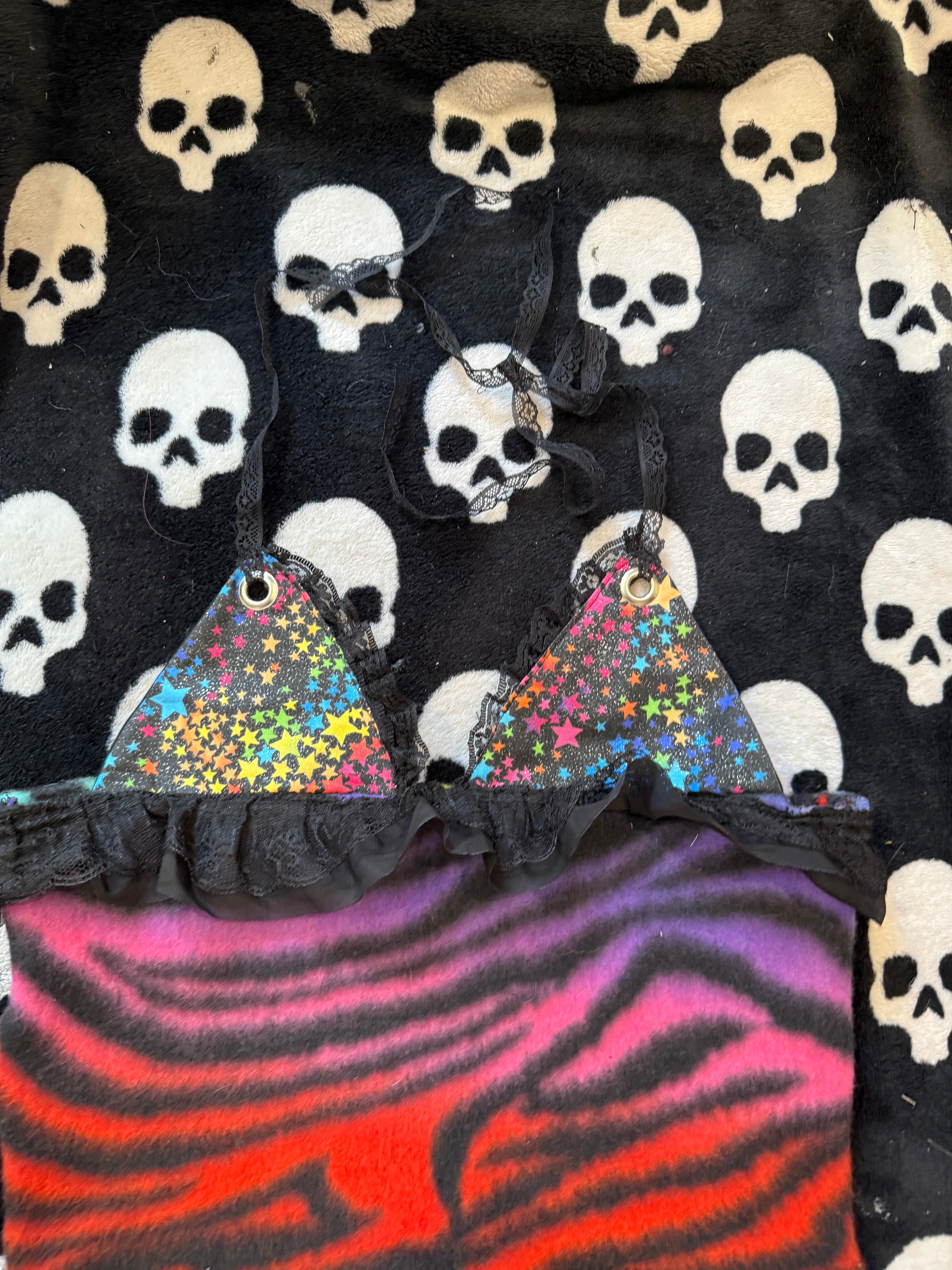 rainbow zebra star lace set size xs/s