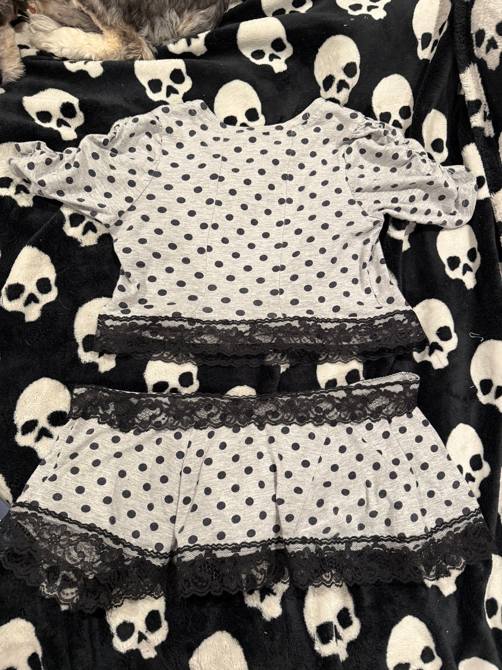 polka dot lace set size xs