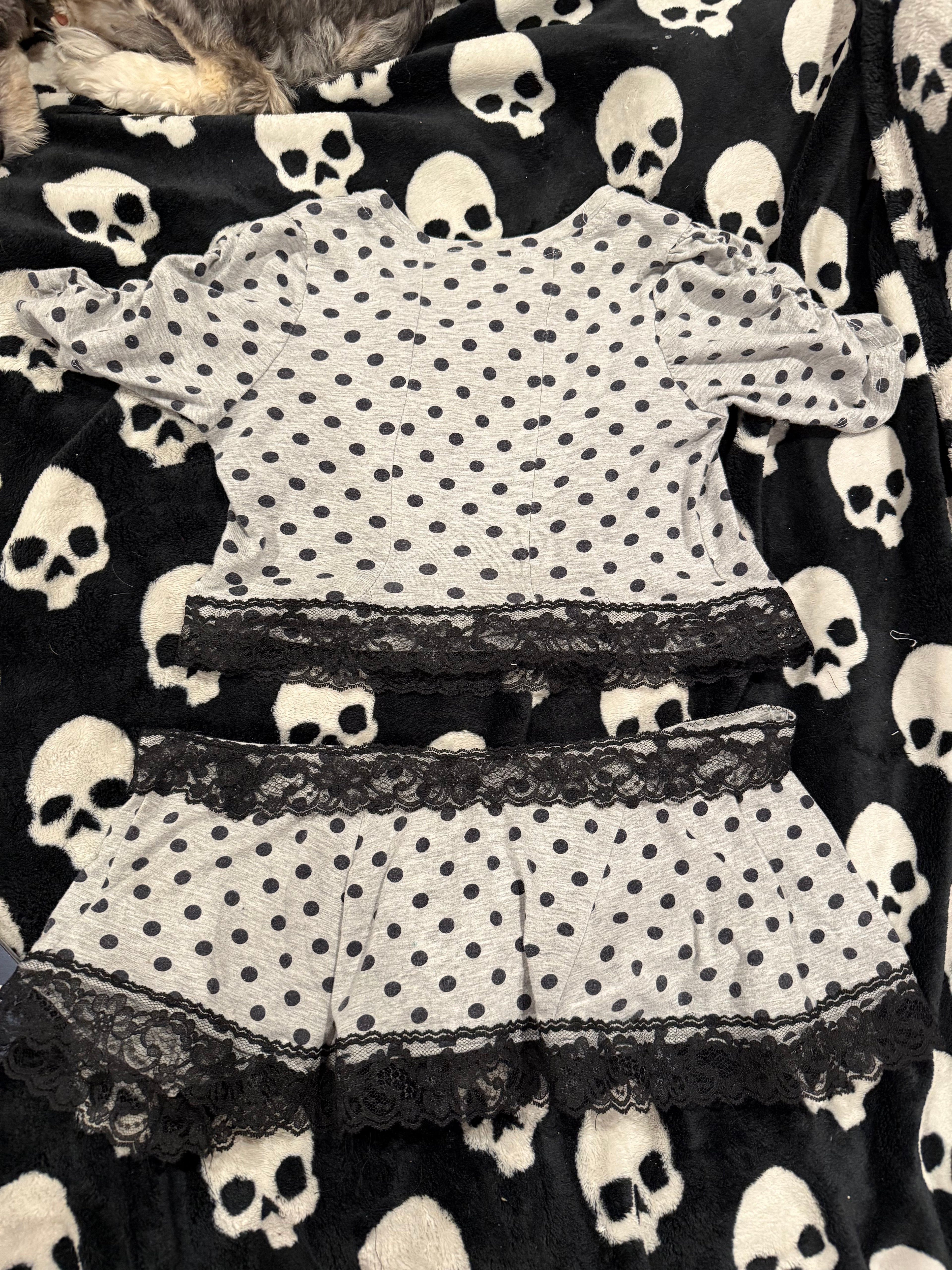 polka dot lace set size xs