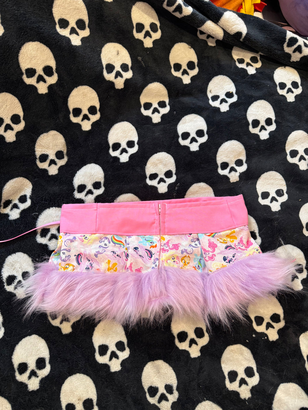 mlp fur lace up skirt size xxs