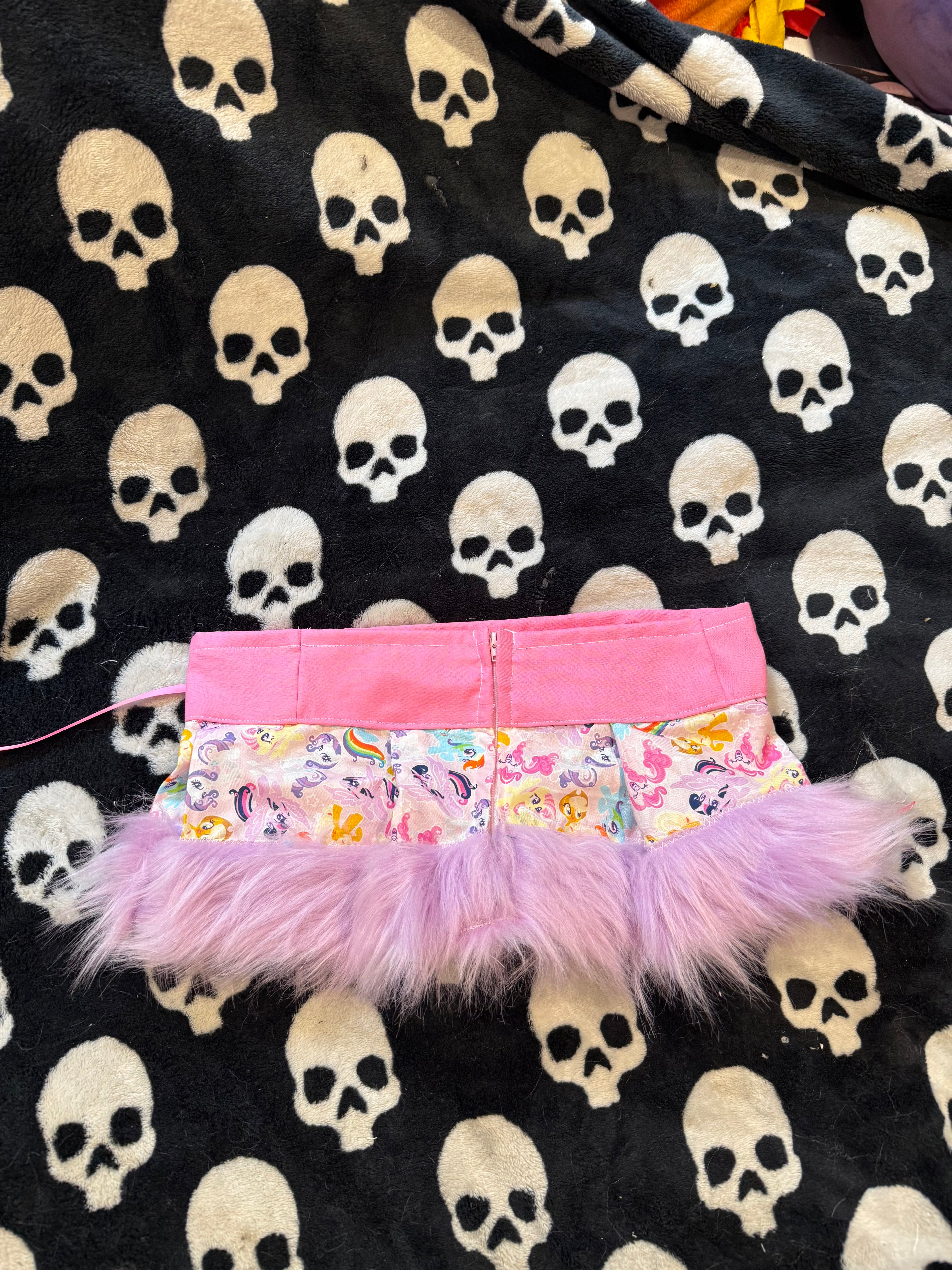 mlp fur lace up skirt size xxs