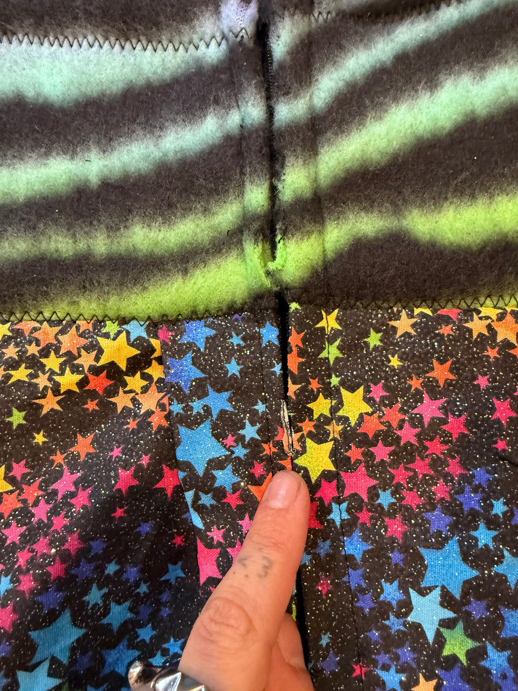 rainbow zebra star mini skirt size XL