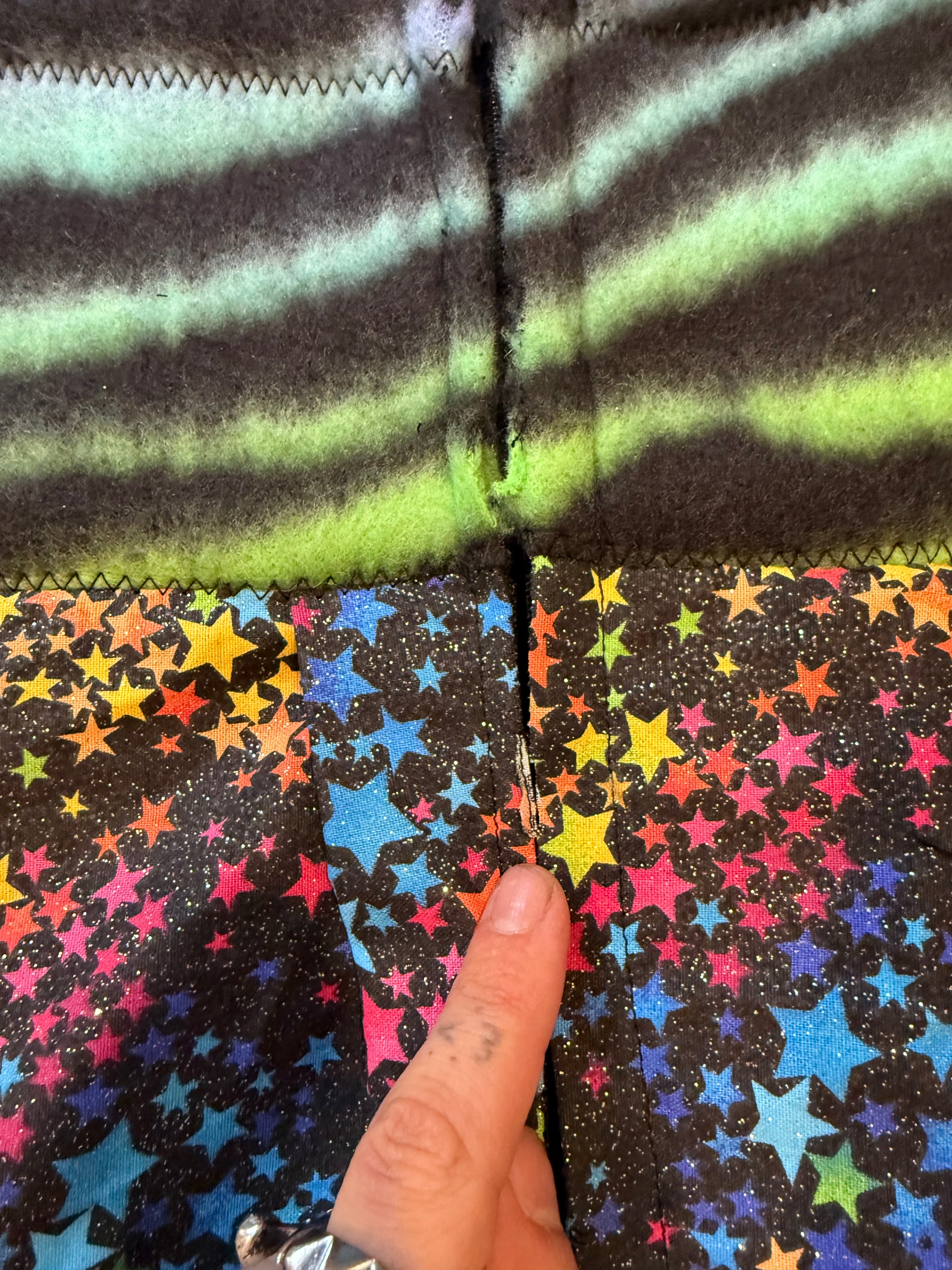 rainbow zebra star mini skirt size XL