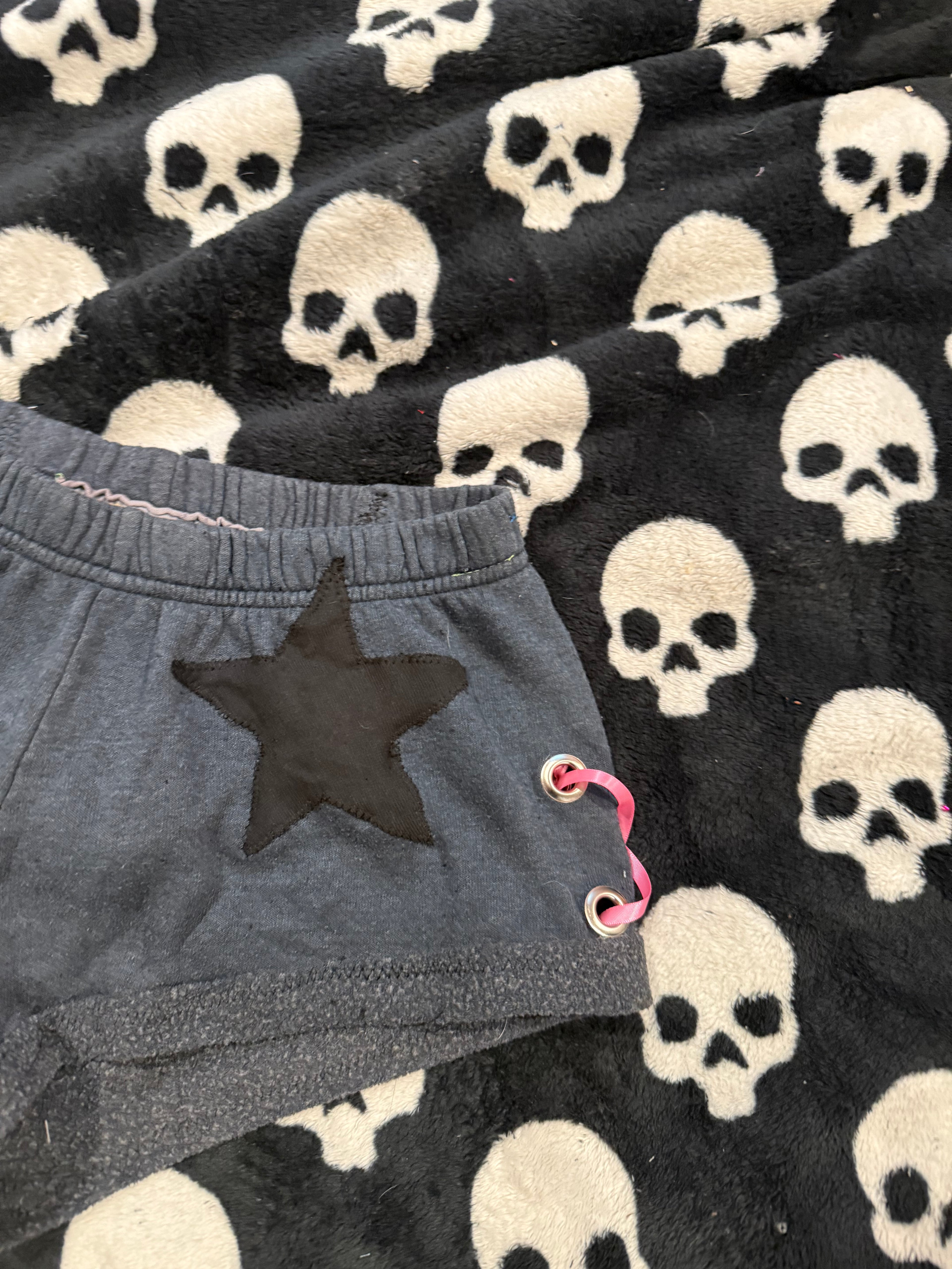 lace up butterfly shorts size s