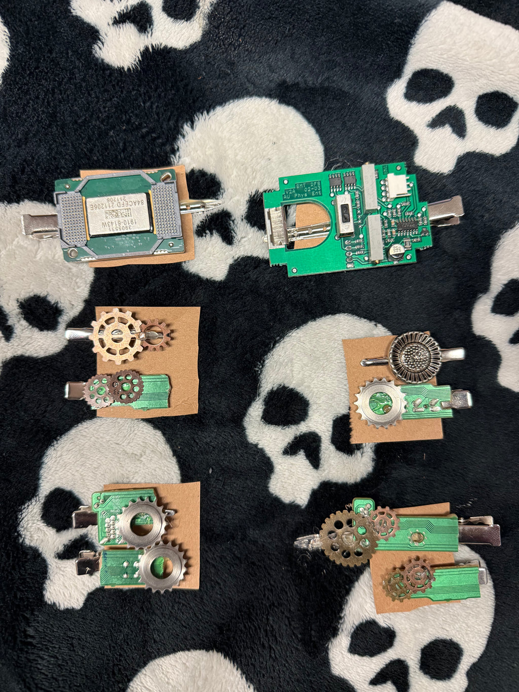 circuit board hair clips