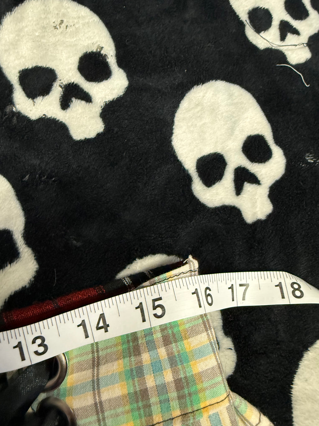 patchwork flannel belt skirt size xs/s