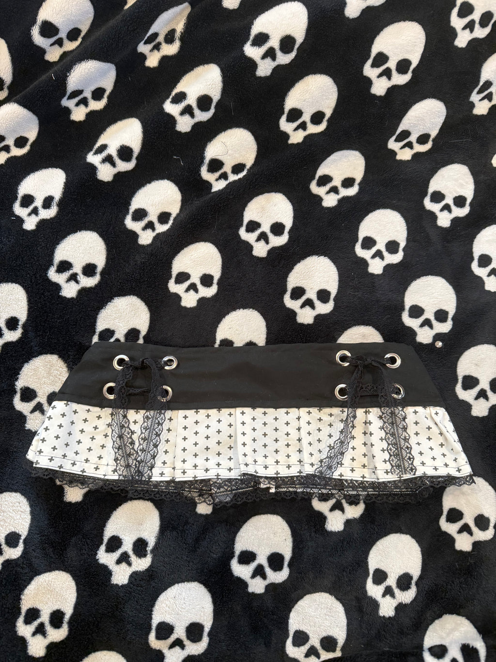 lace up cross micro skirt preorder