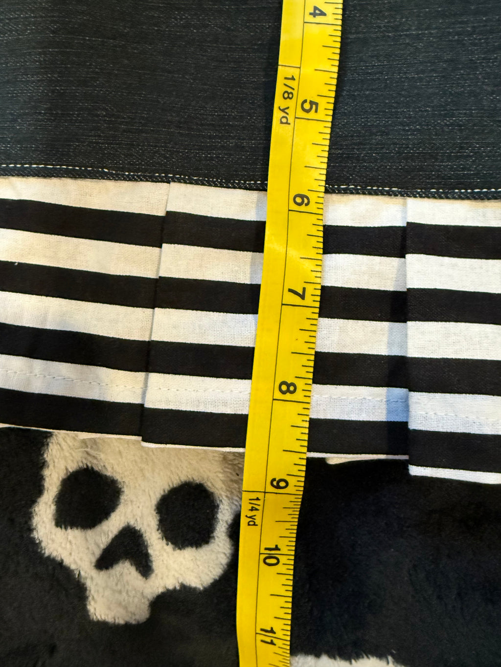 black & white striped lace up skirt size xs