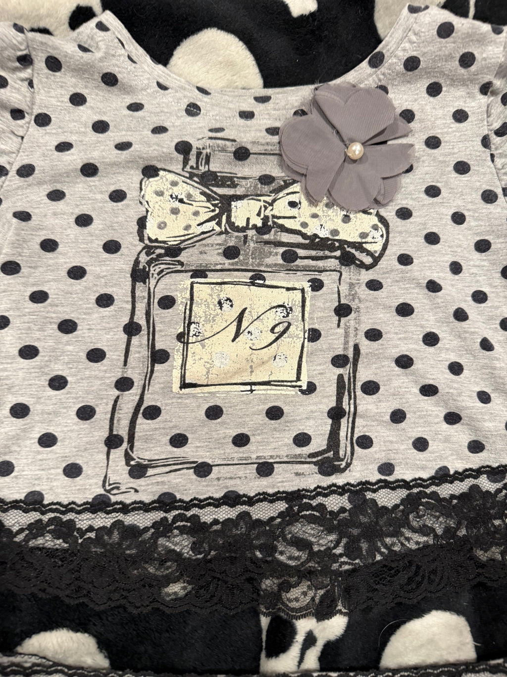 polka dot lace set size xs