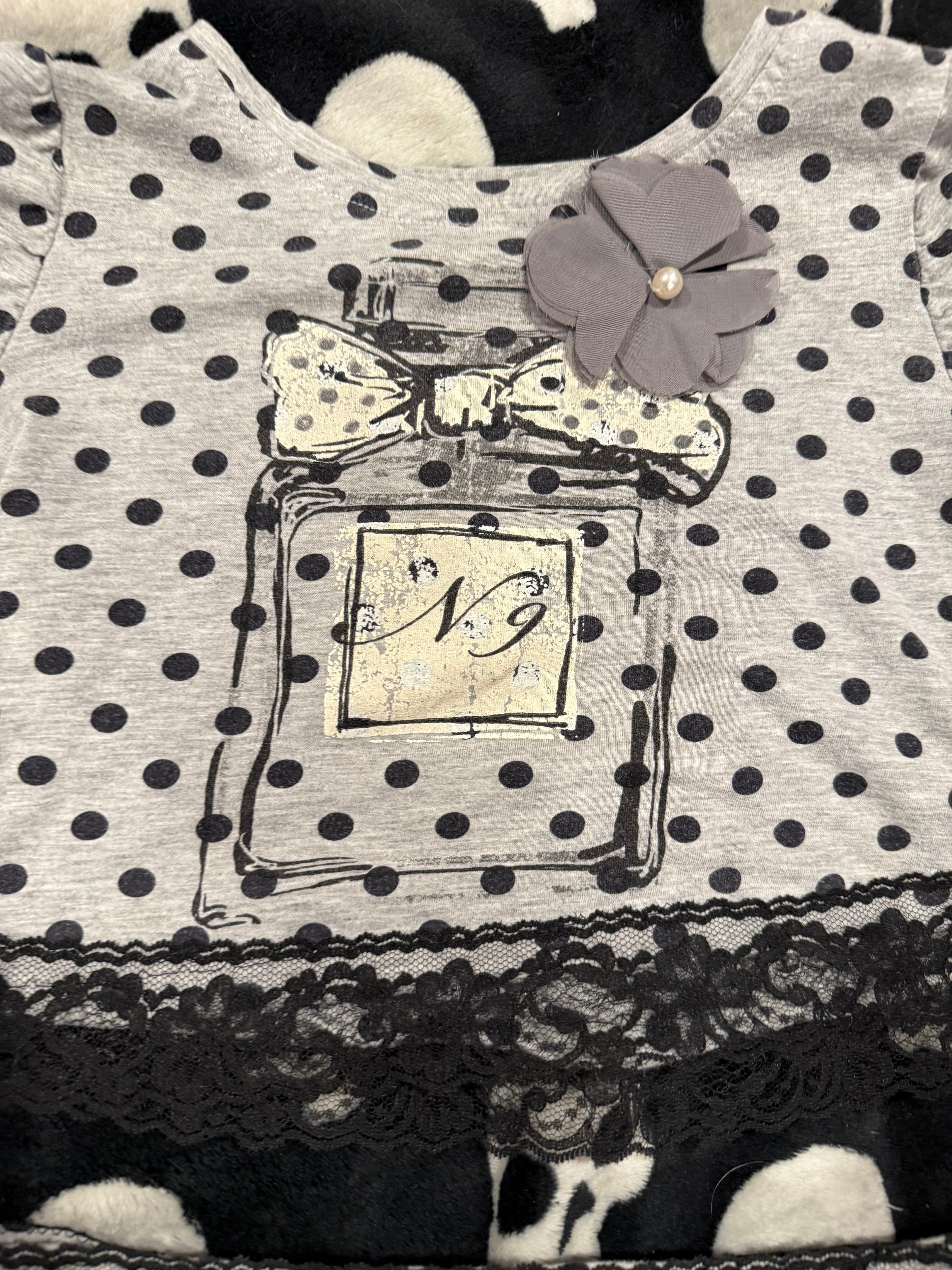 polka dot lace set size xs