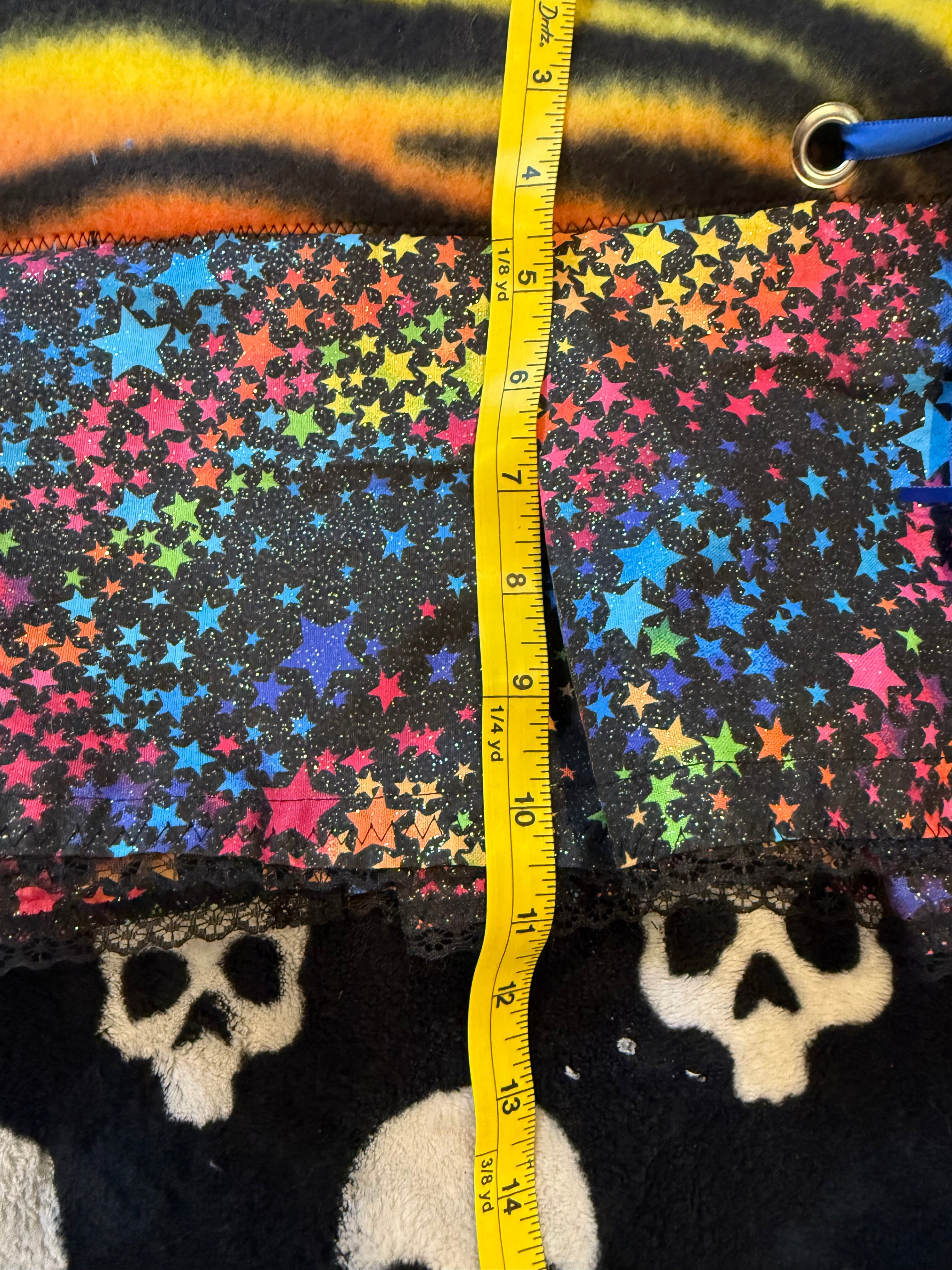 rainbow zebra star mini skirt size XL