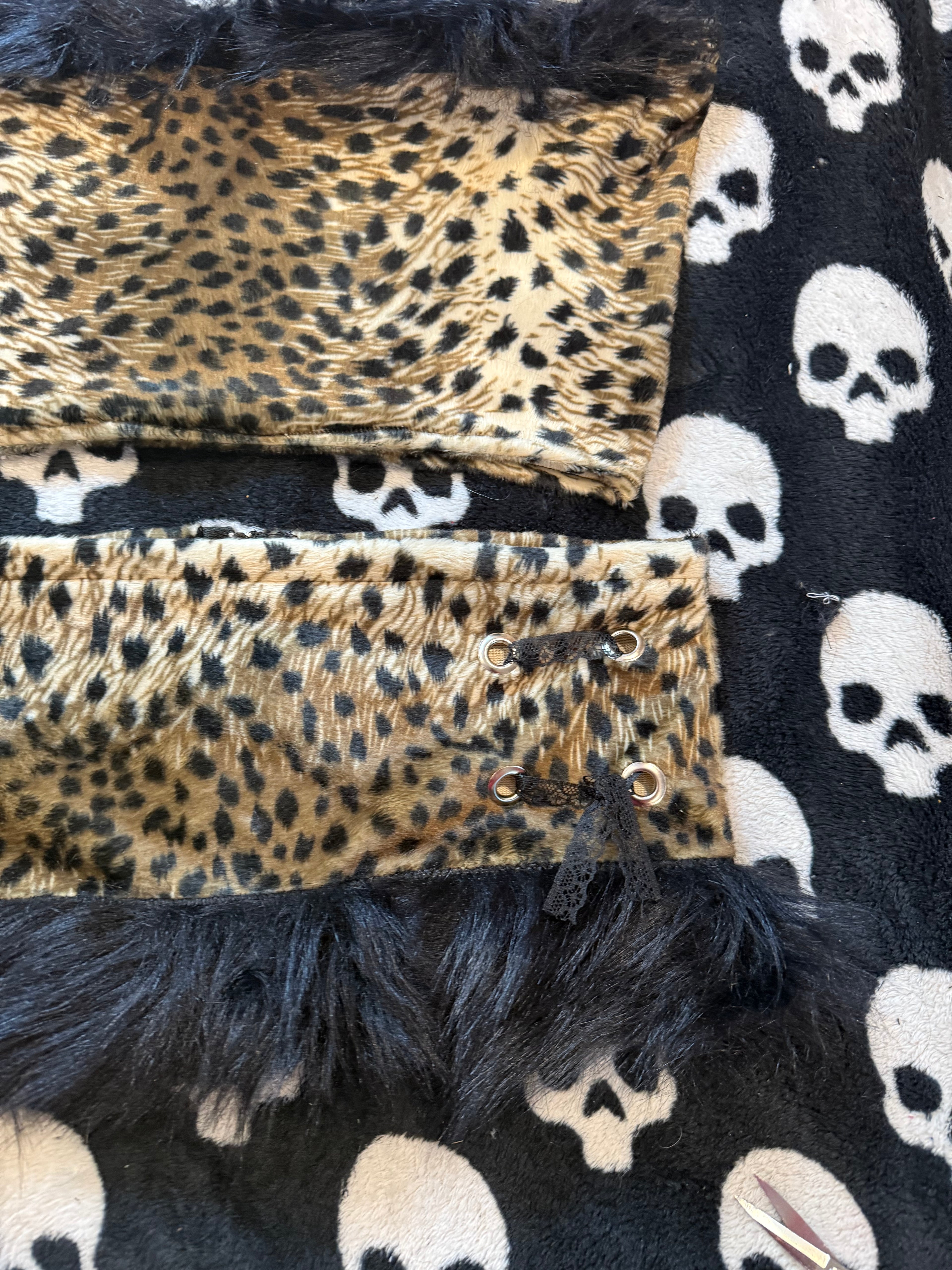cheetah print fur set size m