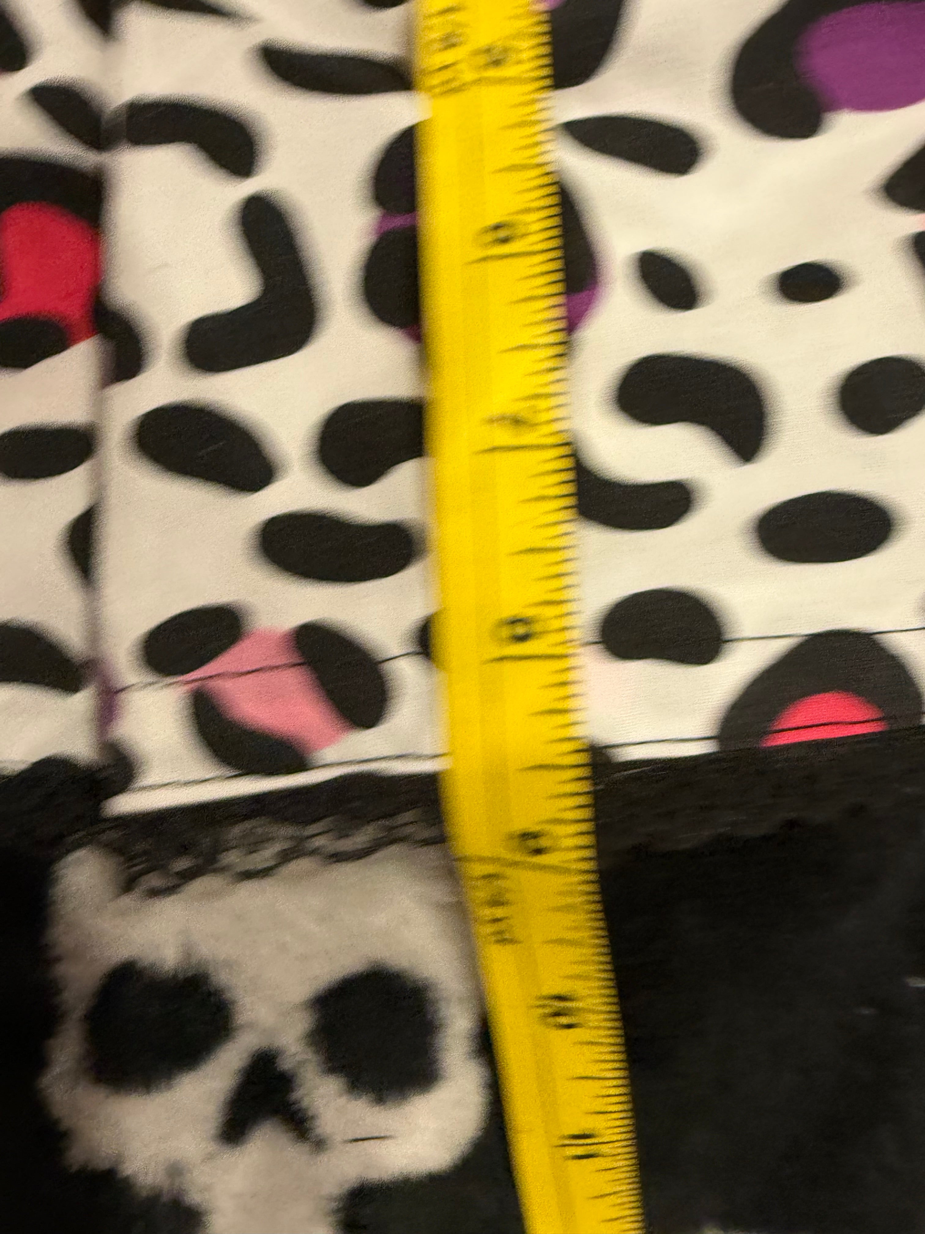 pink & black lace up animal print mini skirt size xs