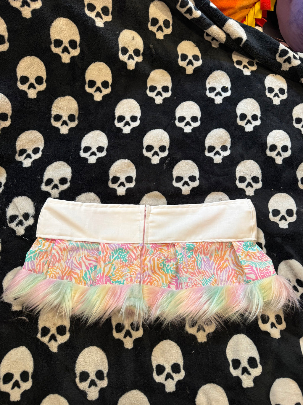 rainbow animal print lace skirt size xs/s