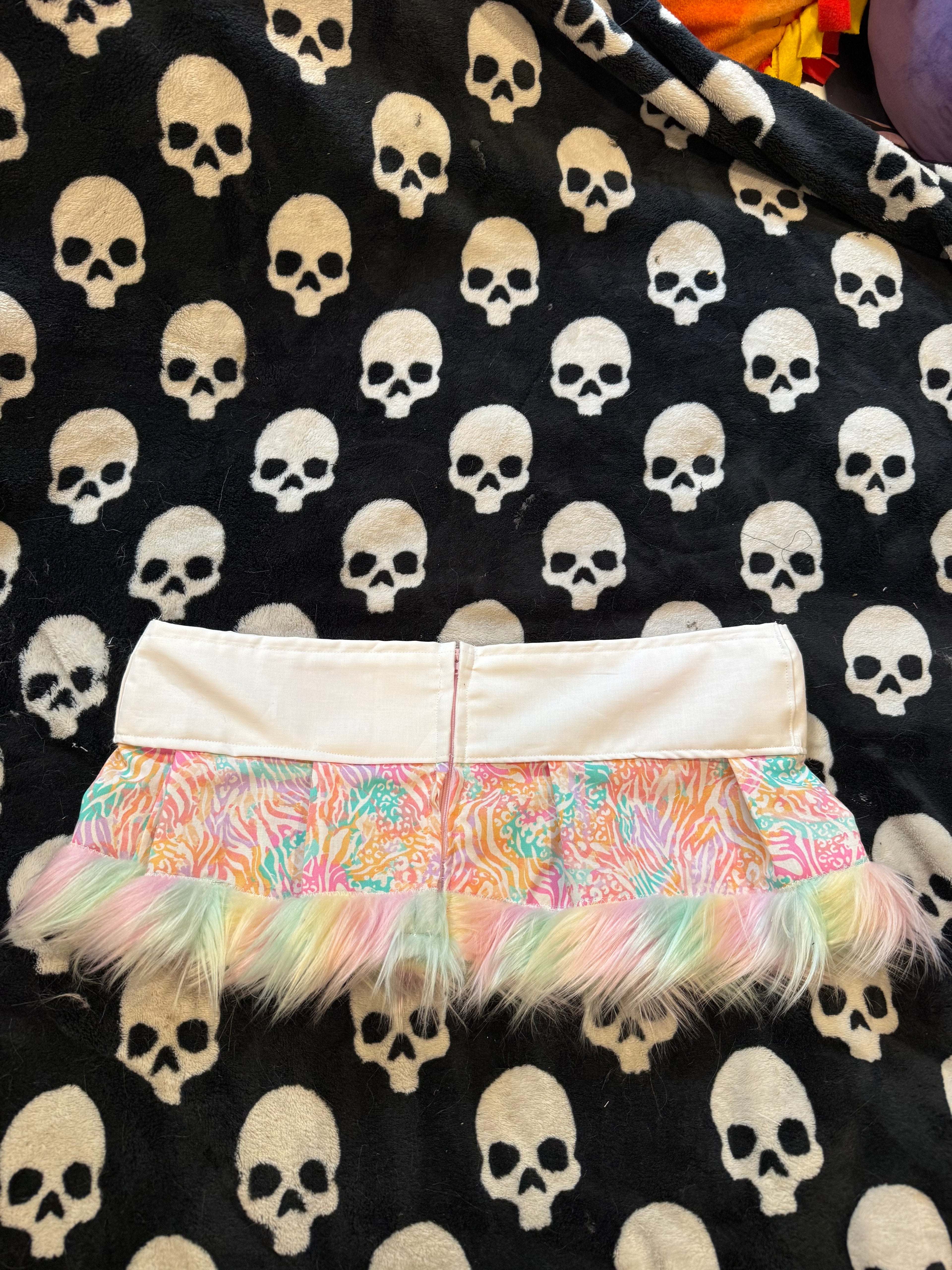 rainbow animal print lace skirt size xs/s
