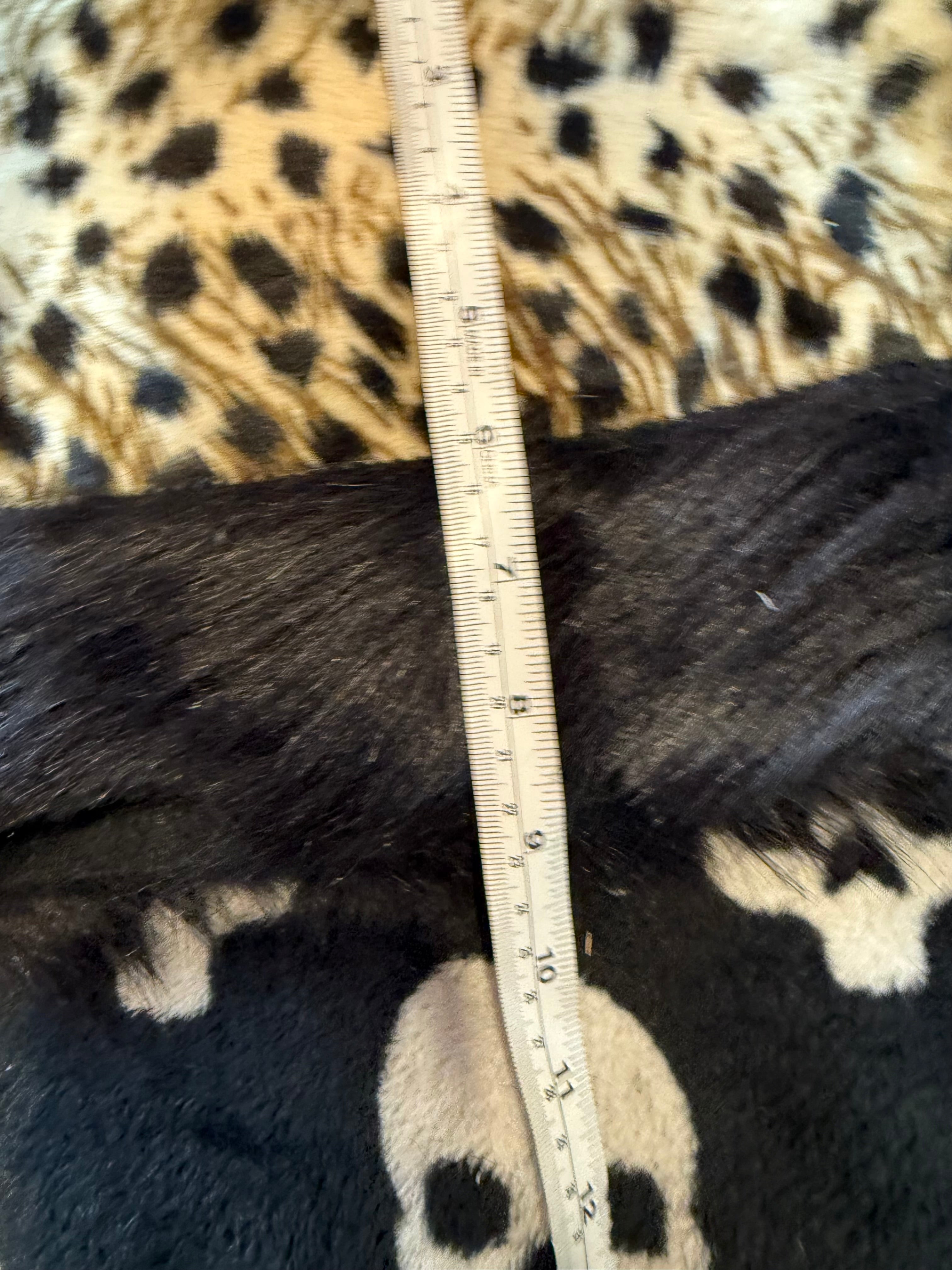 cheetah print fur set size m