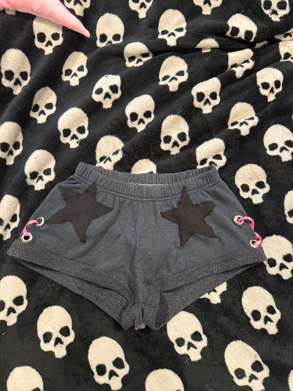 lace up butterfly shorts size s