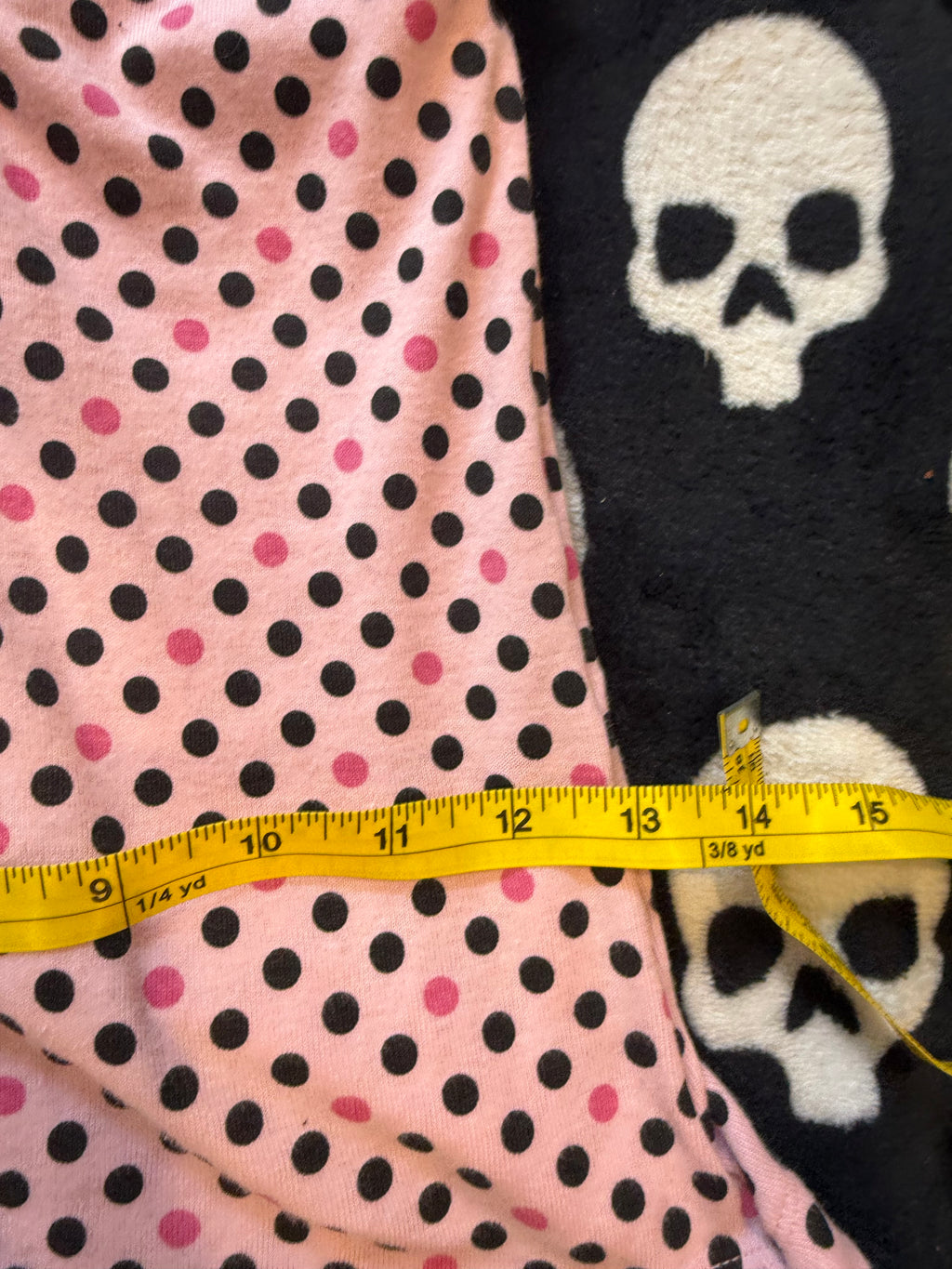 pink & black polka dot tube top size xxs/xs