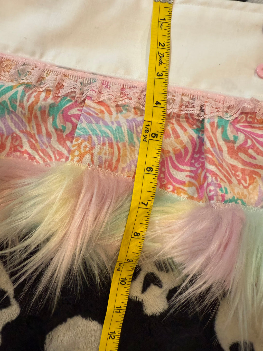 rainbow animal print lace skirt size xs/s