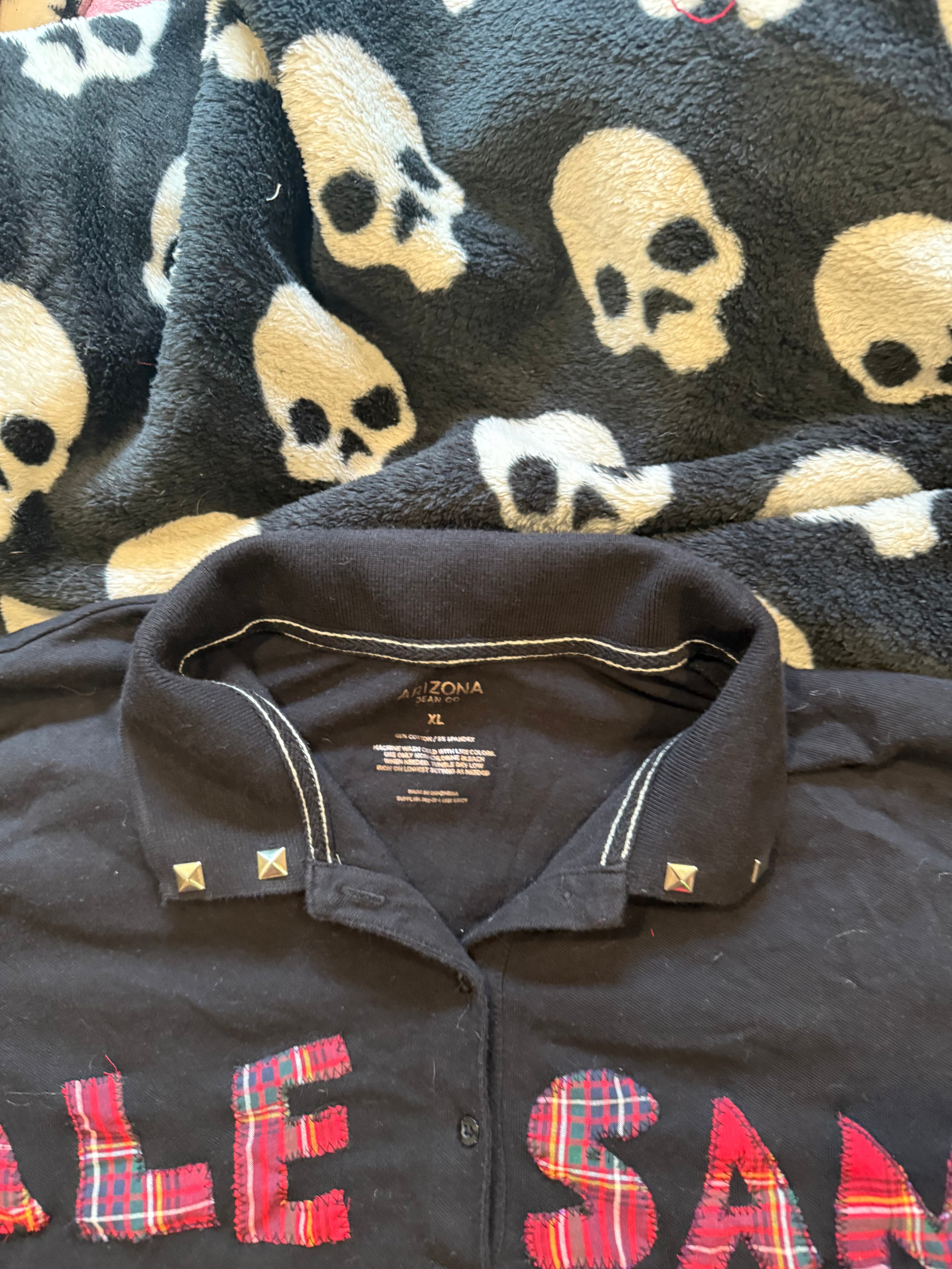 alesana plaid patchwork polo size xl