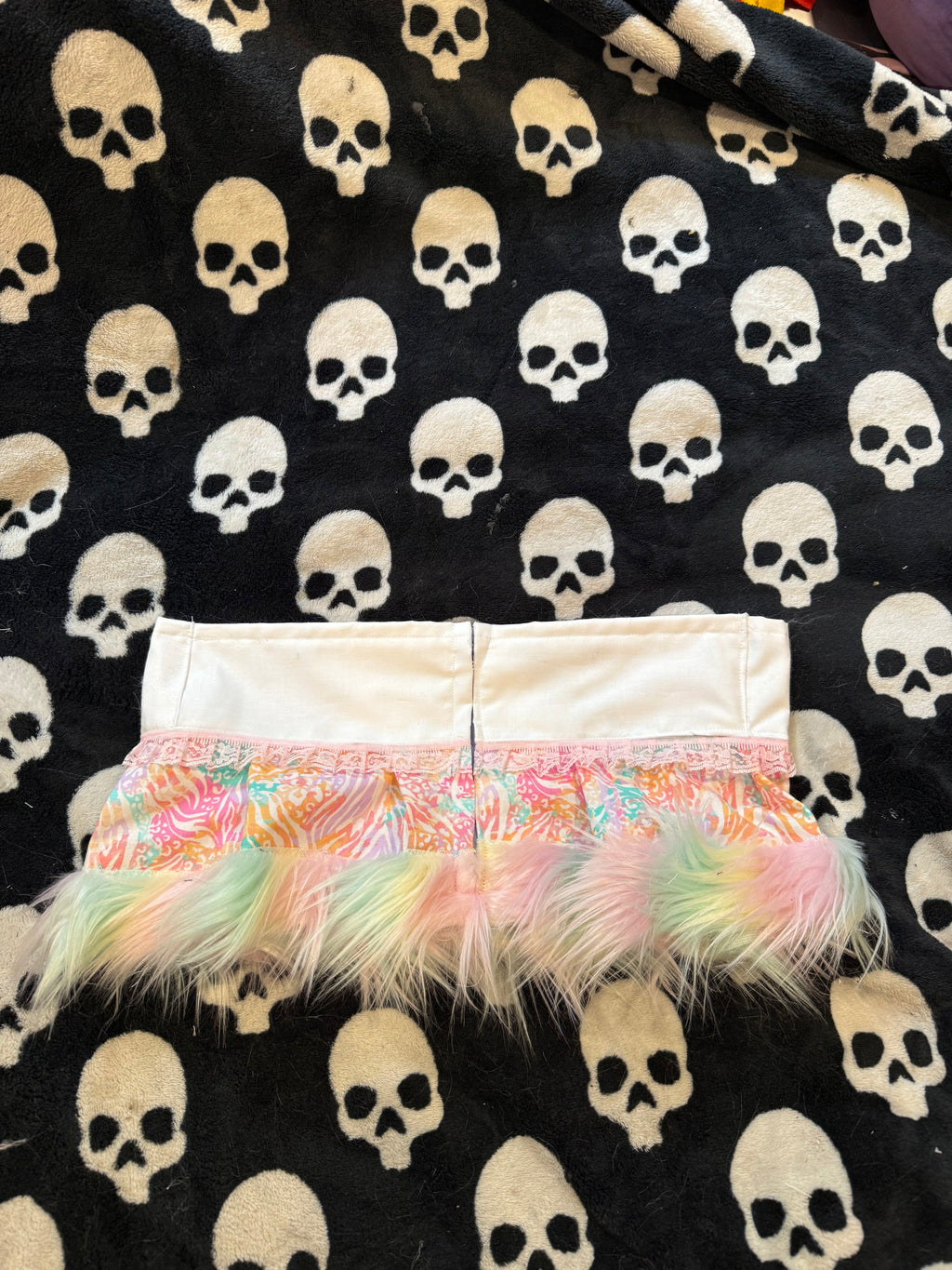 rainbow animal print lace skirt size xs/s