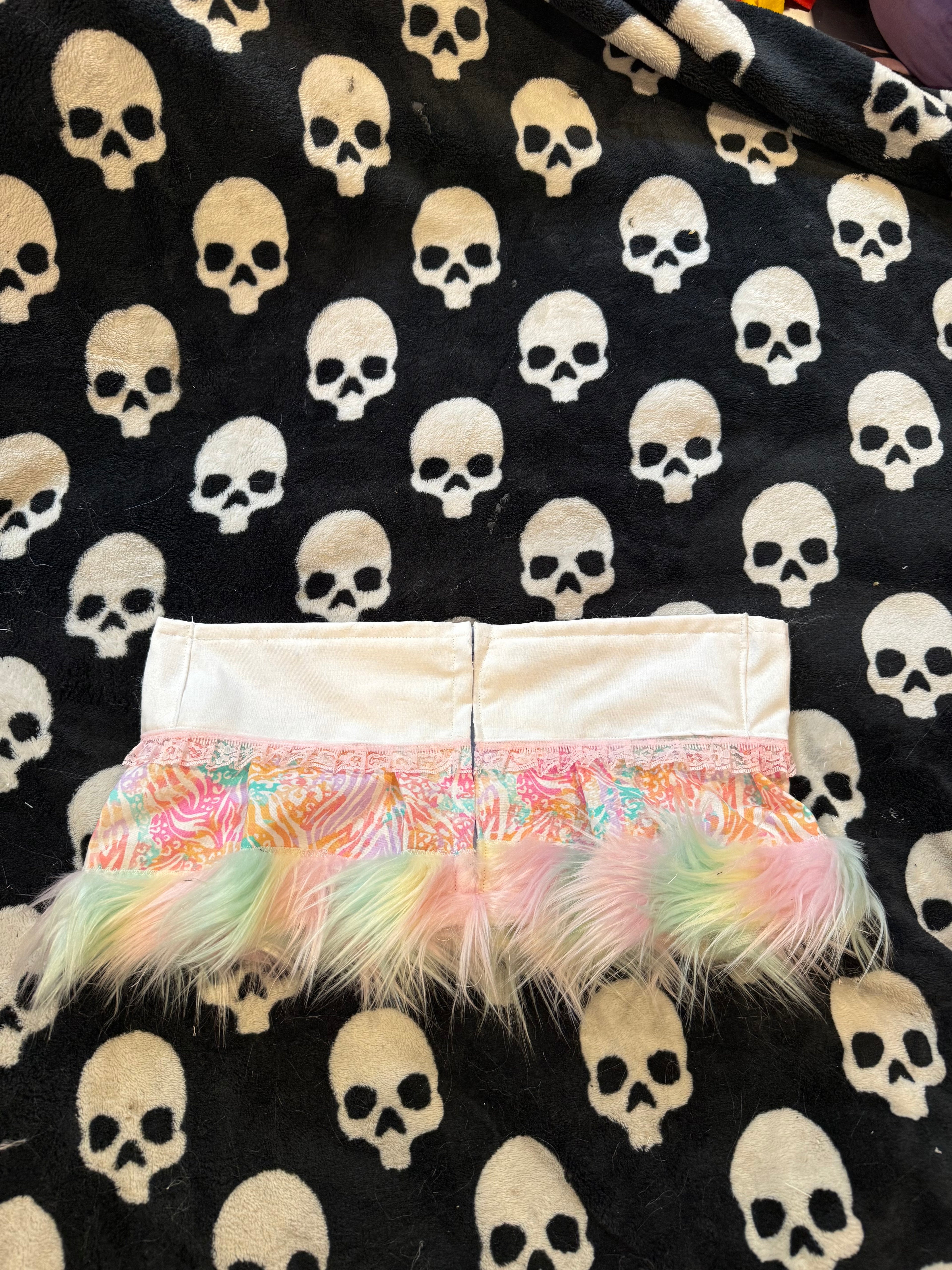 rainbow animal print lace skirt size xs/s