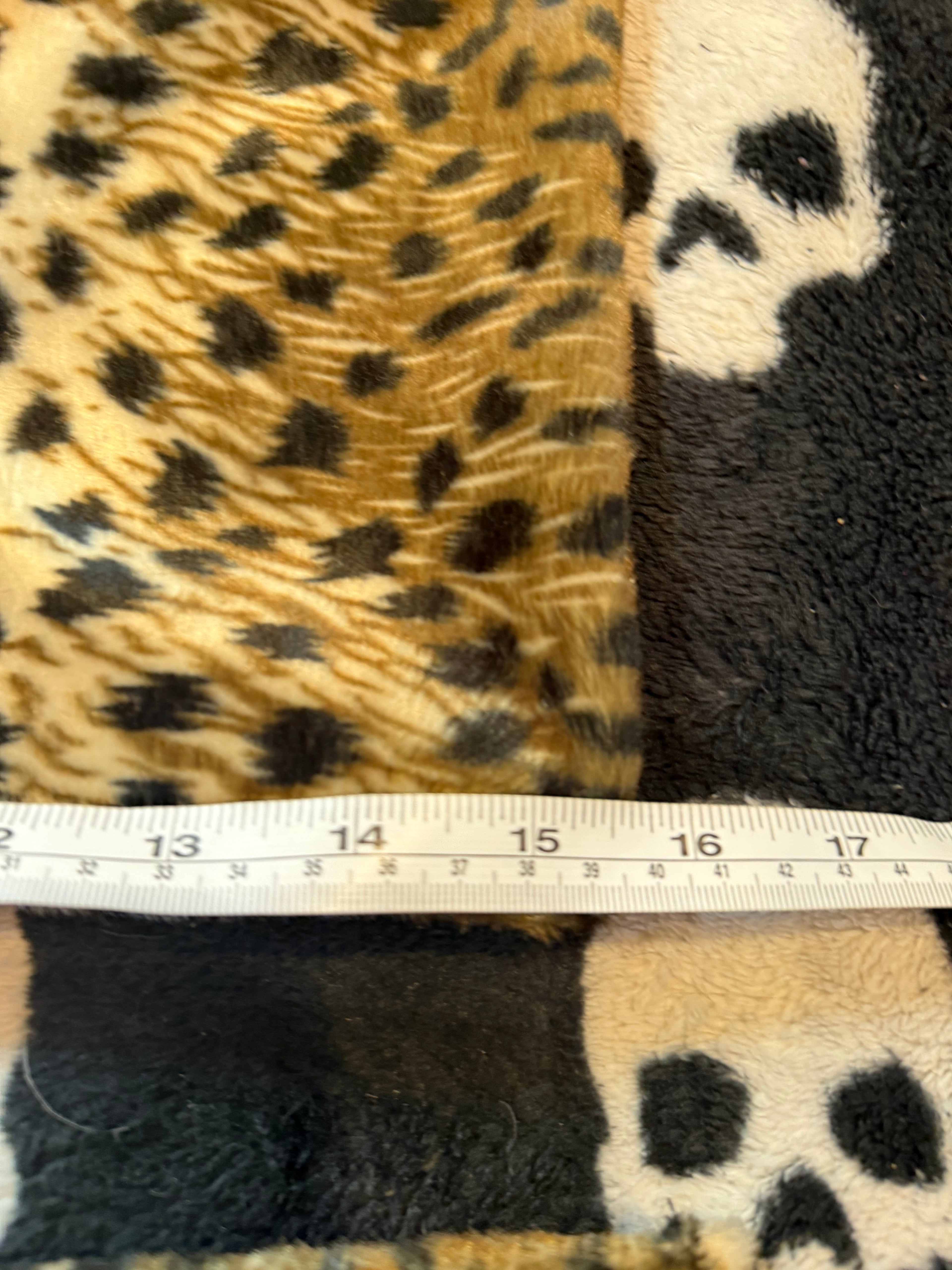 cheetah print fur set size m