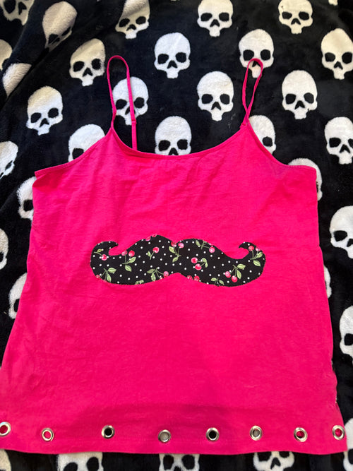 Cherry mustache grommet tank size xl