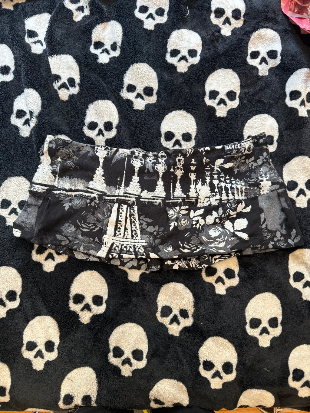 black & white rhinestone skirt size s