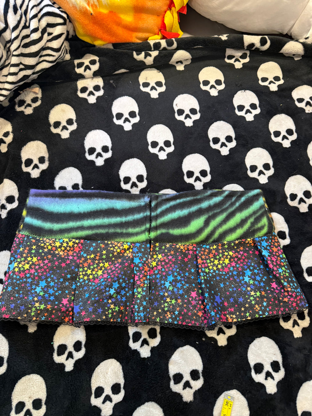 rainbow zebra star mini skirt size XL