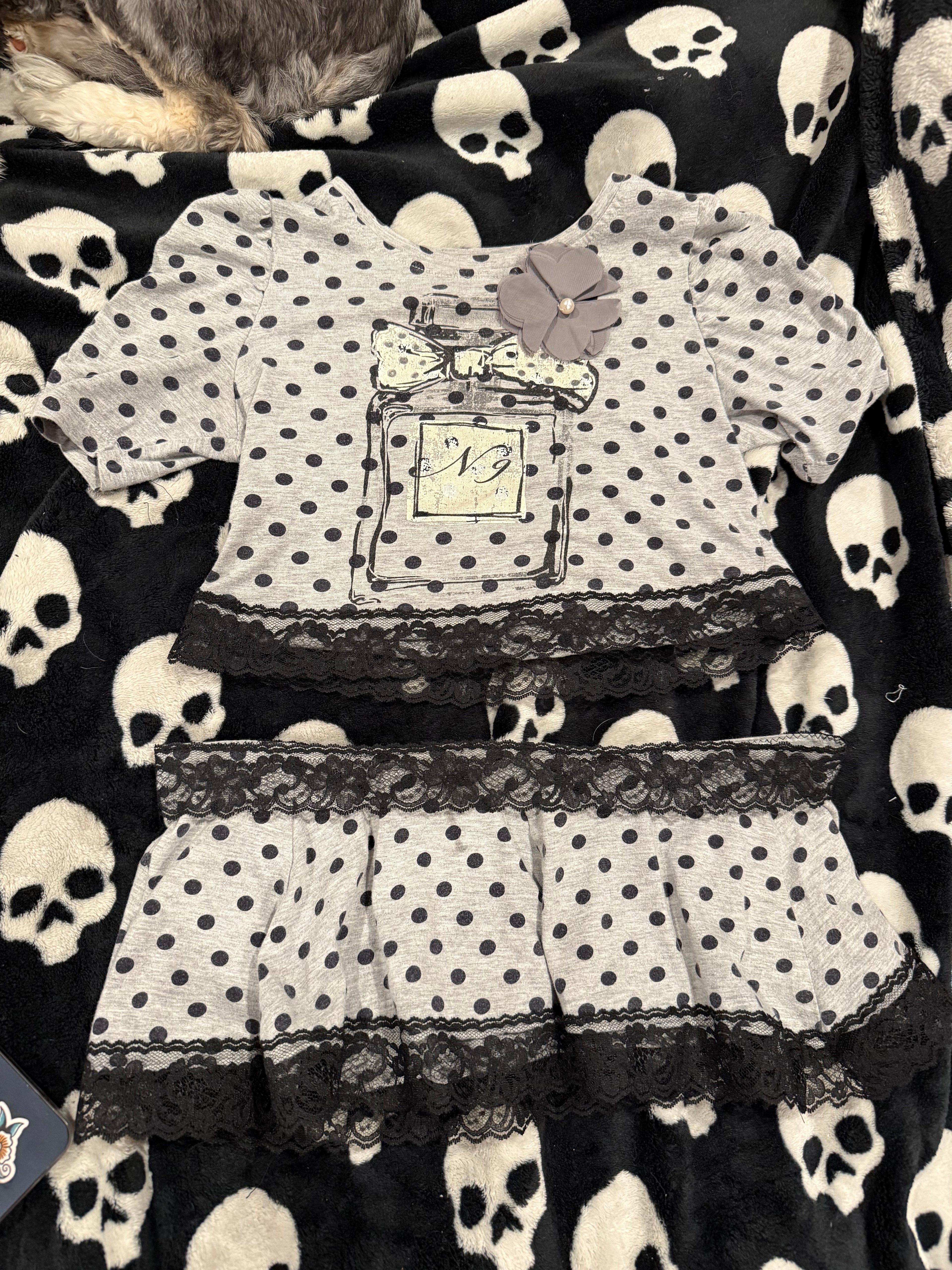 polka dot lace set size xs