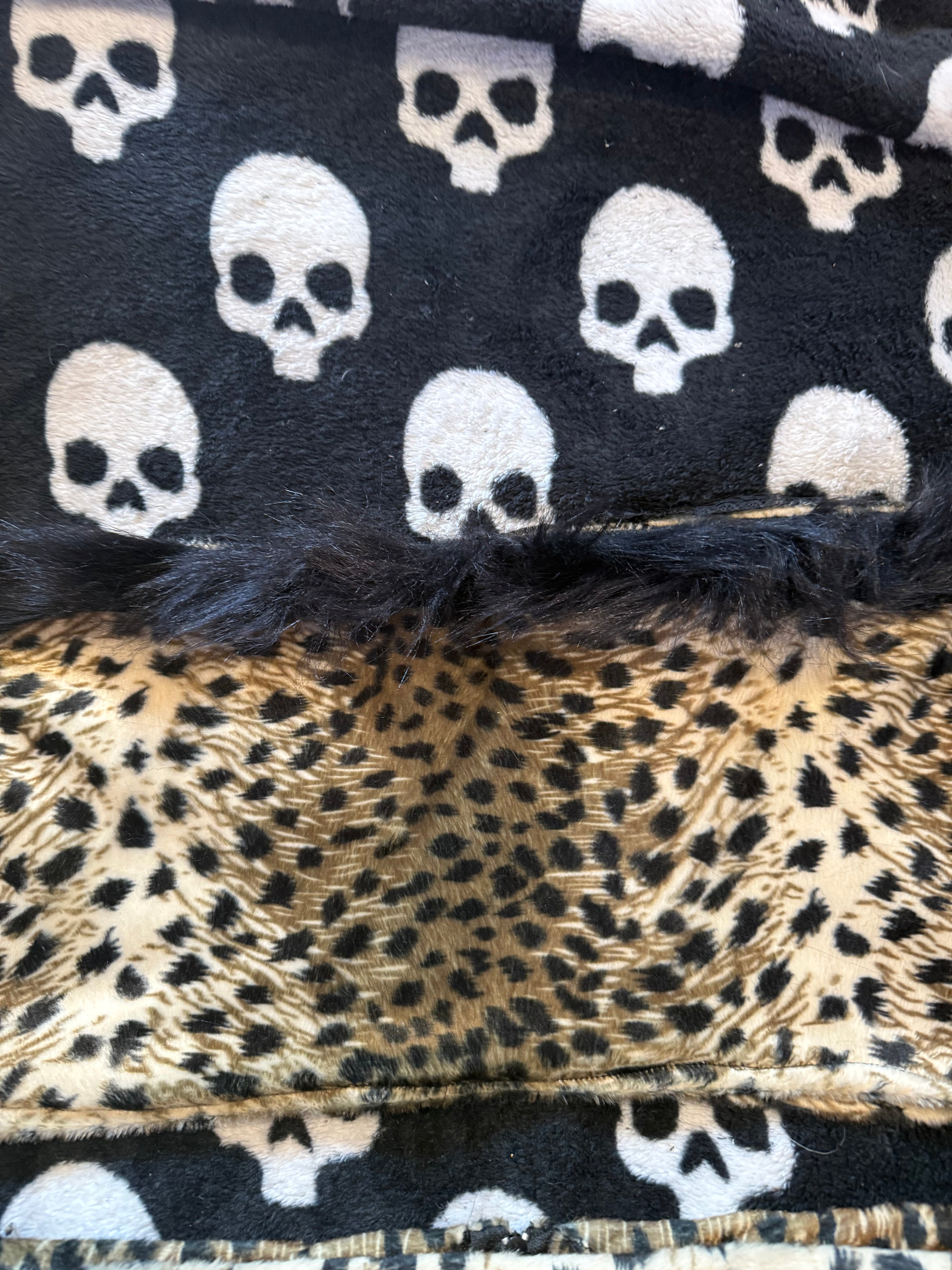 cheetah print fur set size m