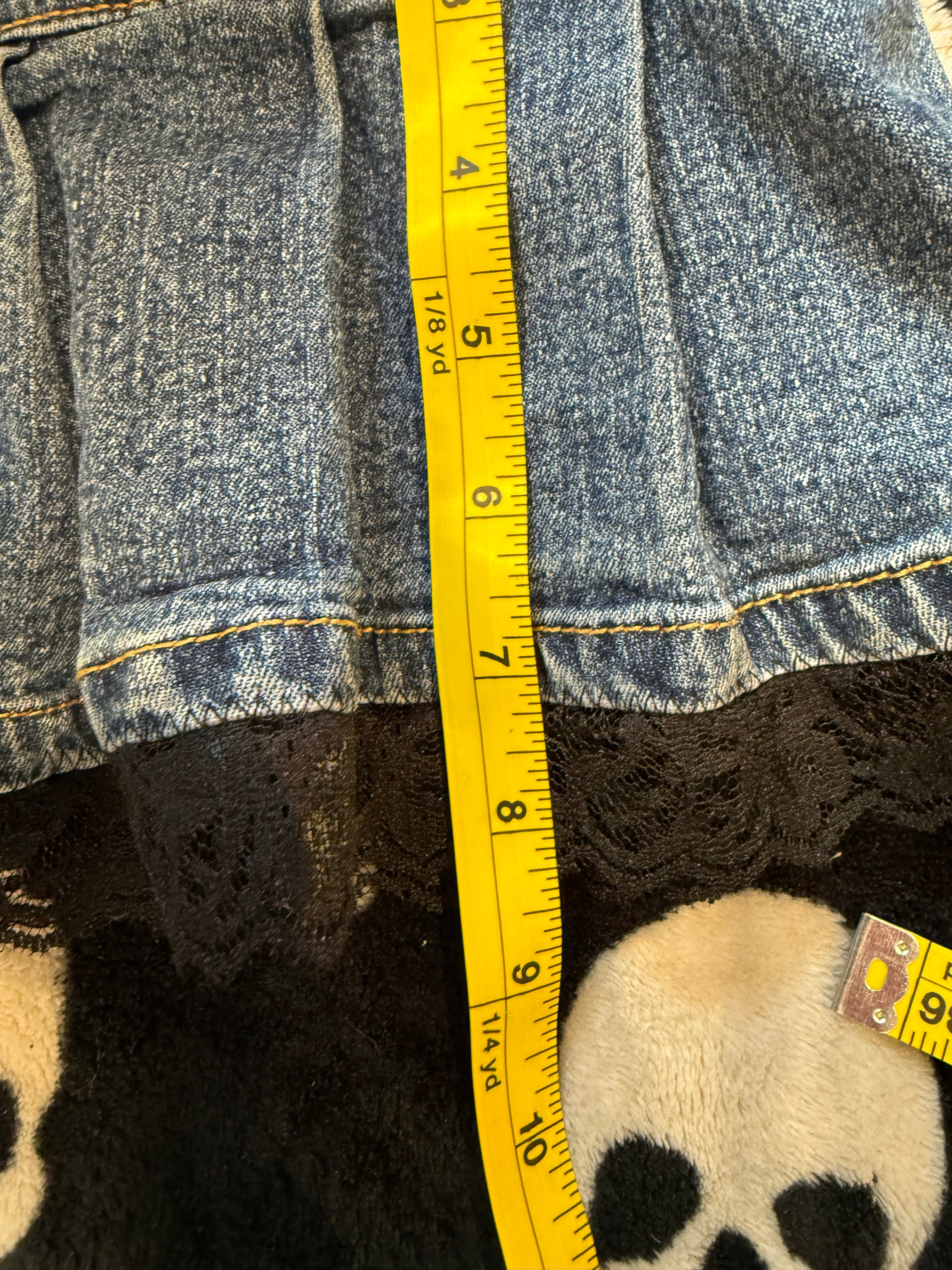 denim lace up grommet skirt size xs/s