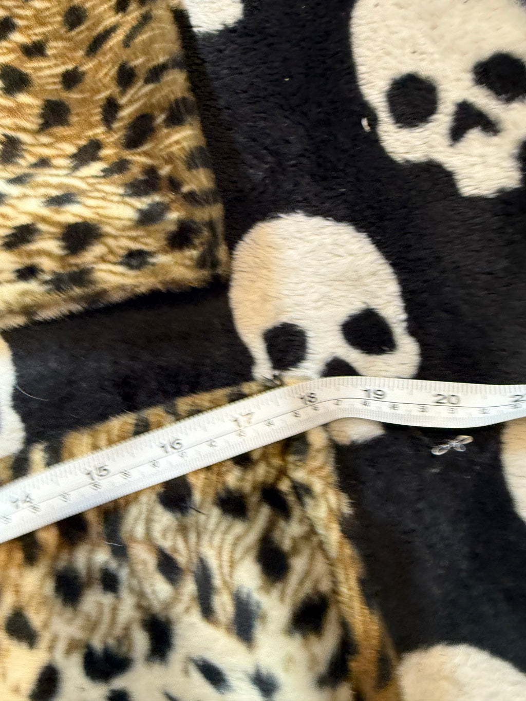 cheetah print fur set size m