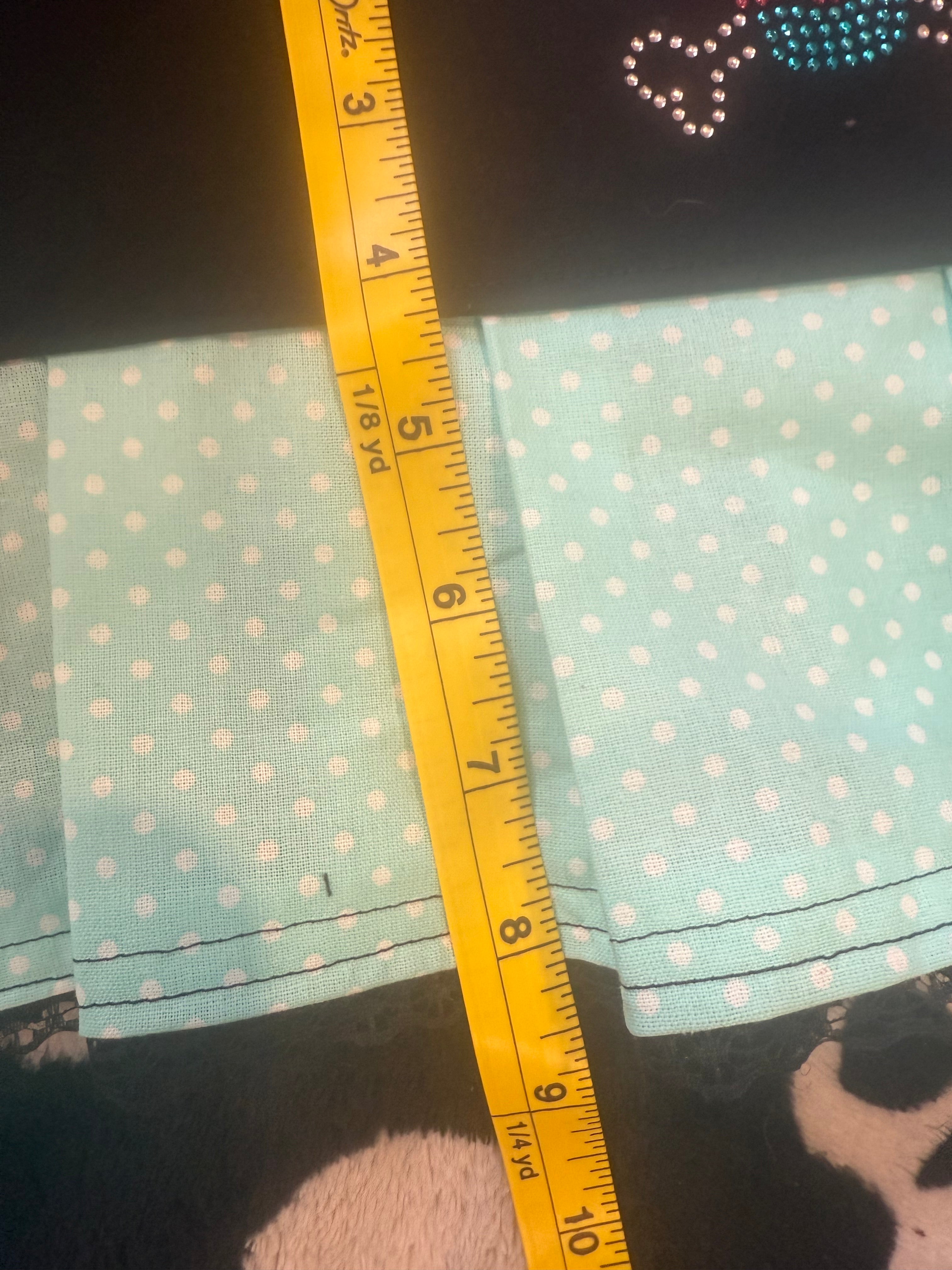 teal cupcake polka dot skirt size m