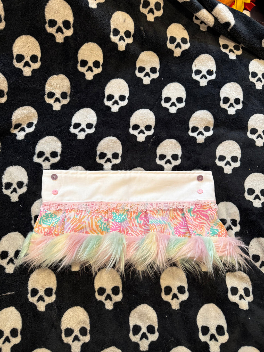 rainbow animal print lace skirt size xs/s
