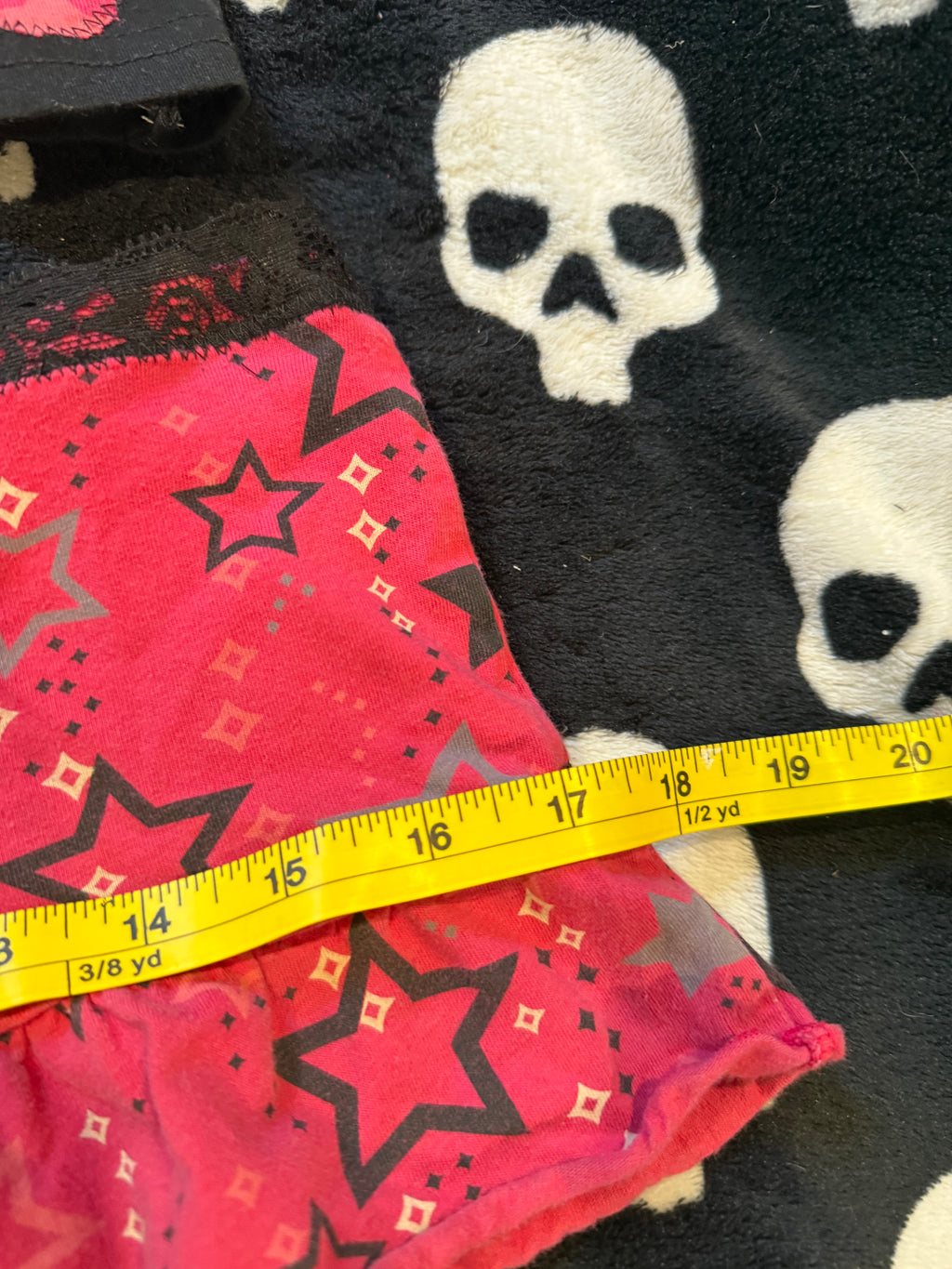 black & pink star lace set size xs/s