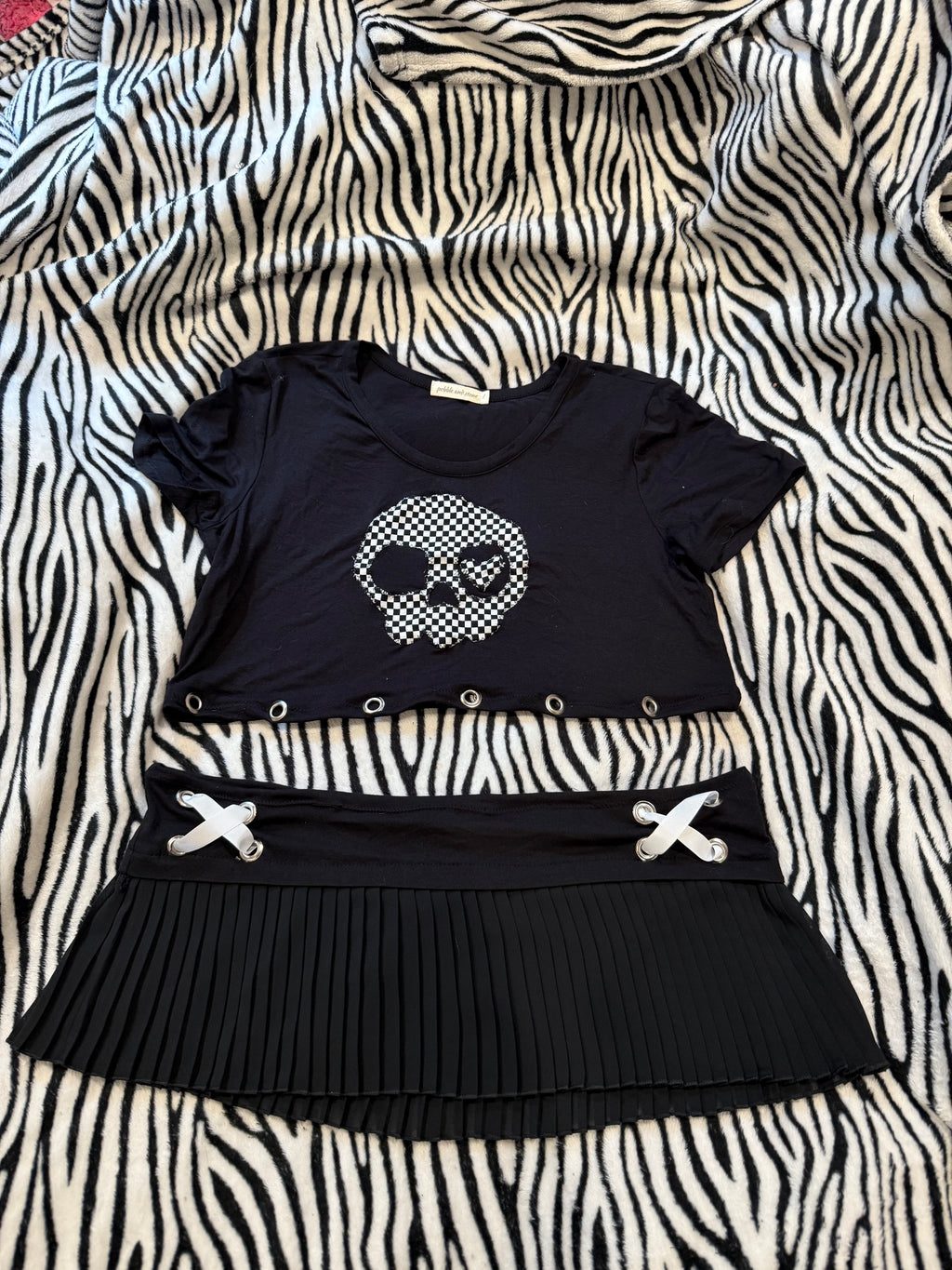 black & white skull set size L