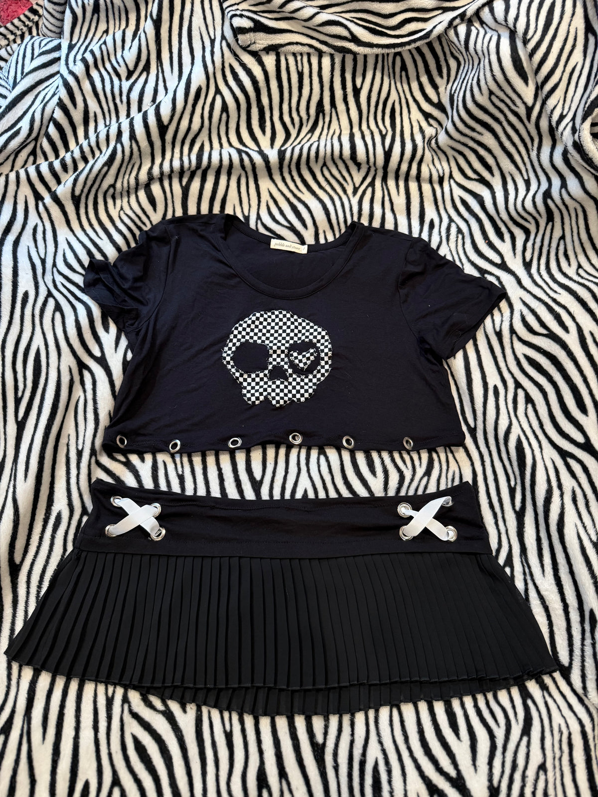 black & white skull set size L