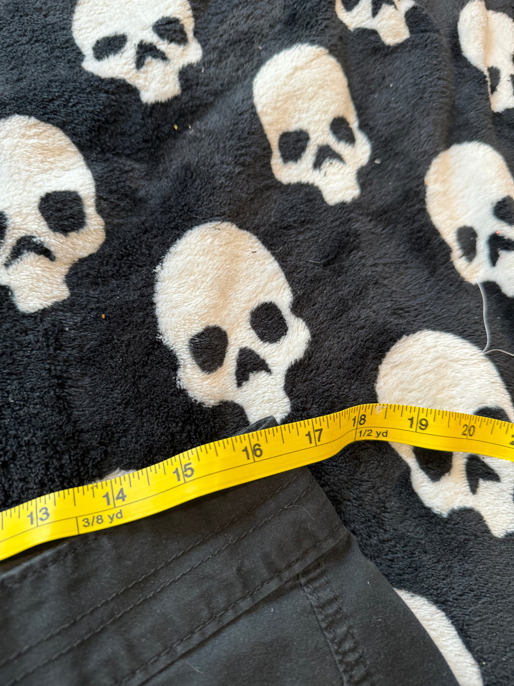 black & white striped skull skirt size m/l