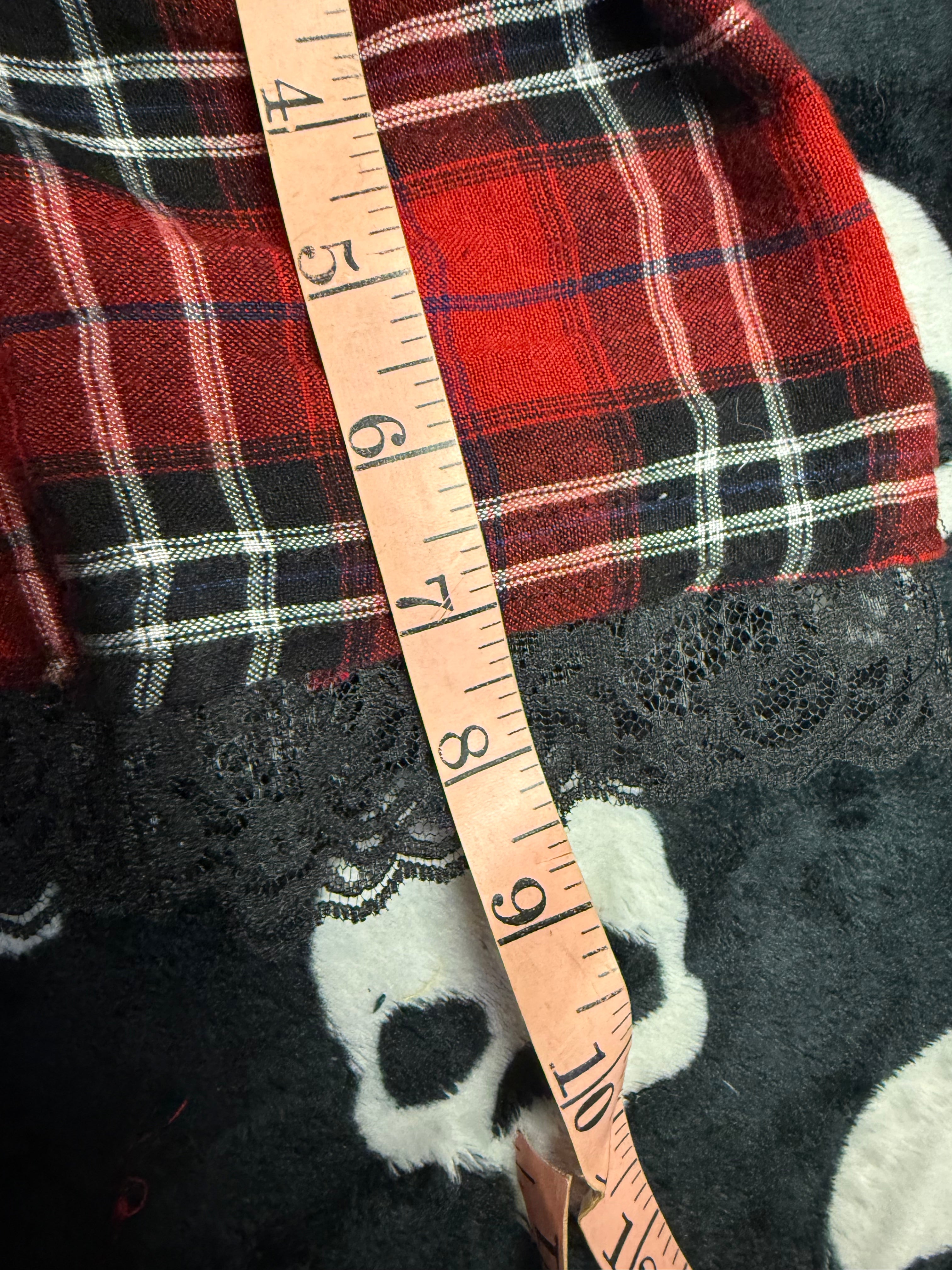 flannel lace up skirt size L